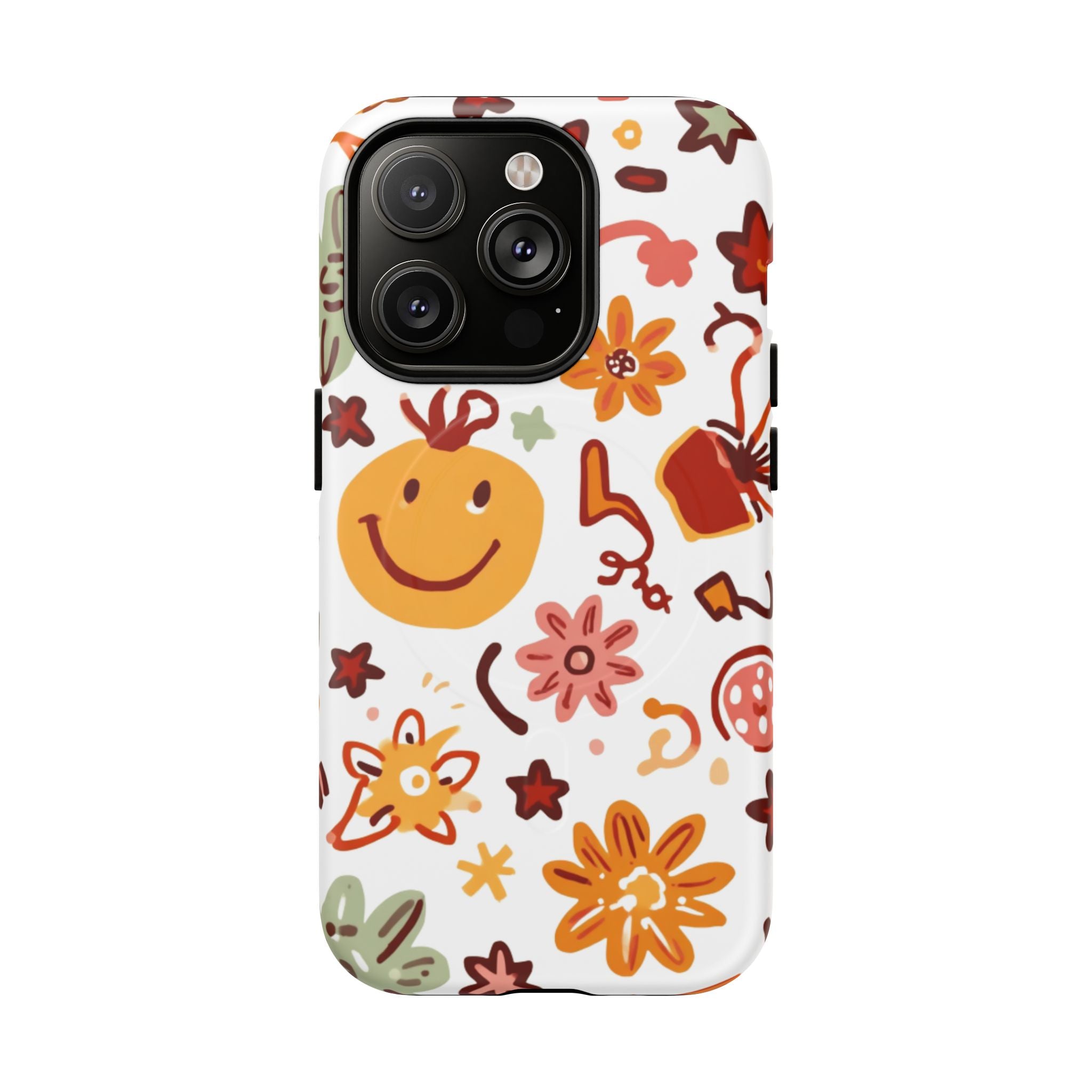 Retro Groovy Phone Case, Smiley Face Phone Case