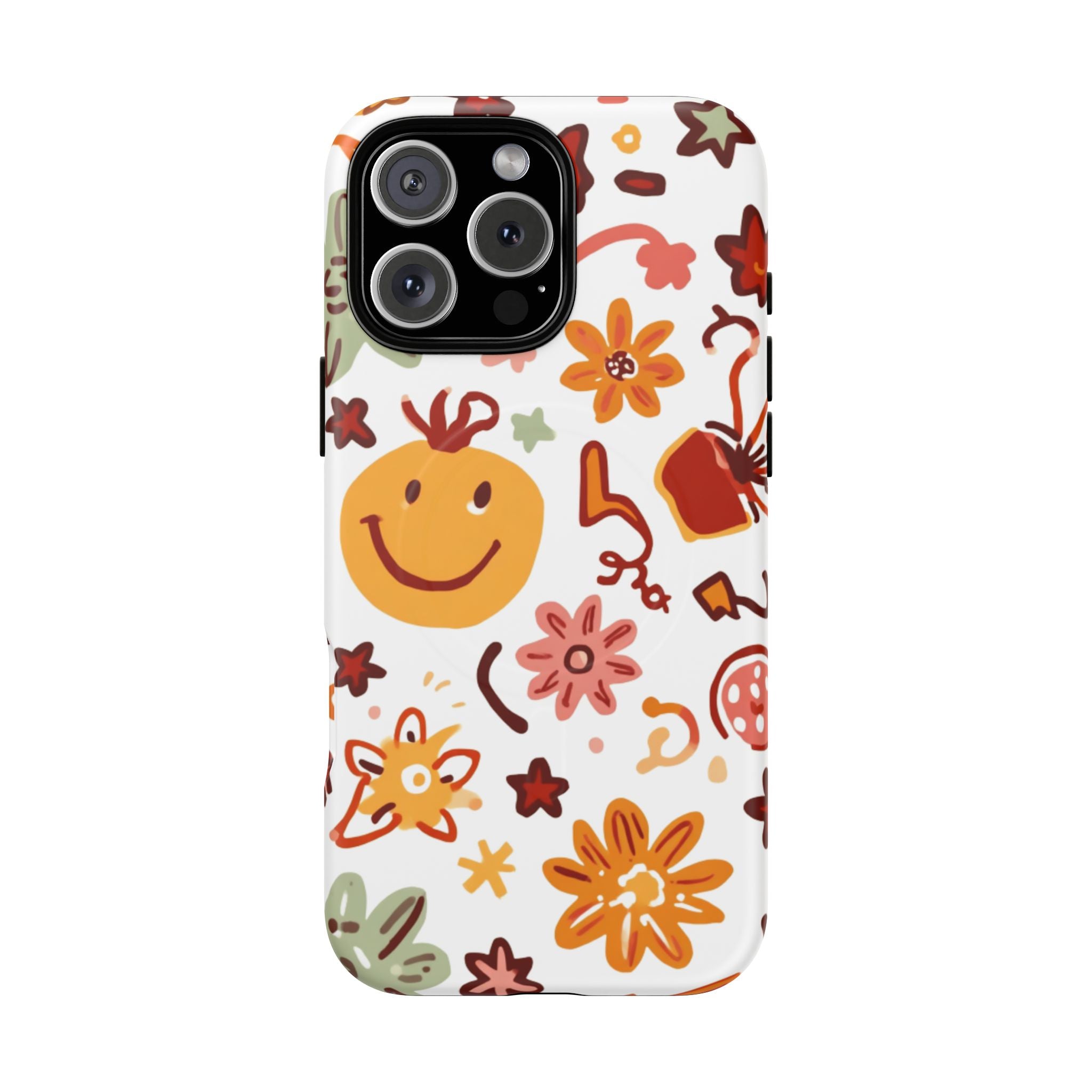 Retro Groovy Phone Case, Smiley Face Phone Case