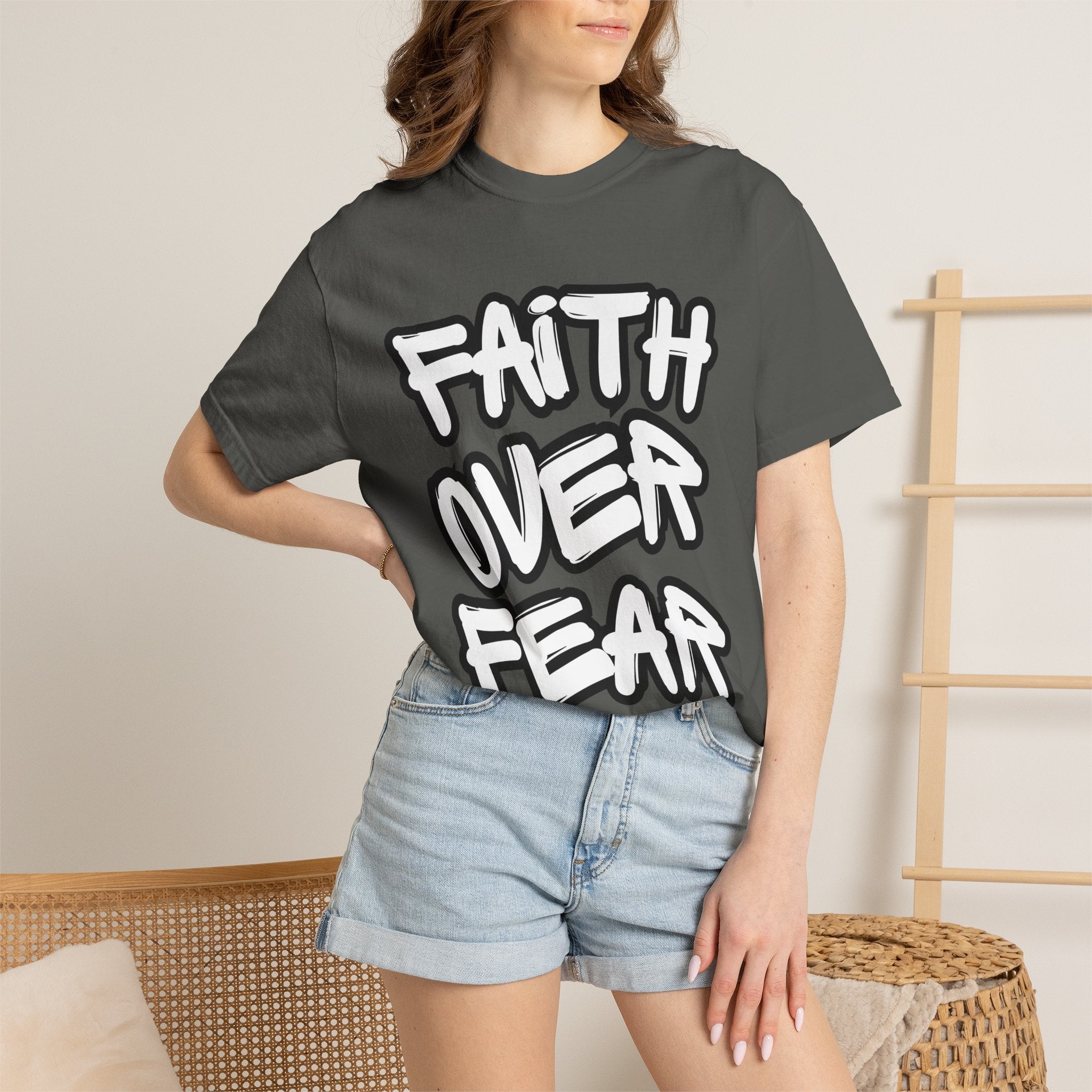 Faith Over Fear T-Shirt — Inspirational Christian Graphic Tee