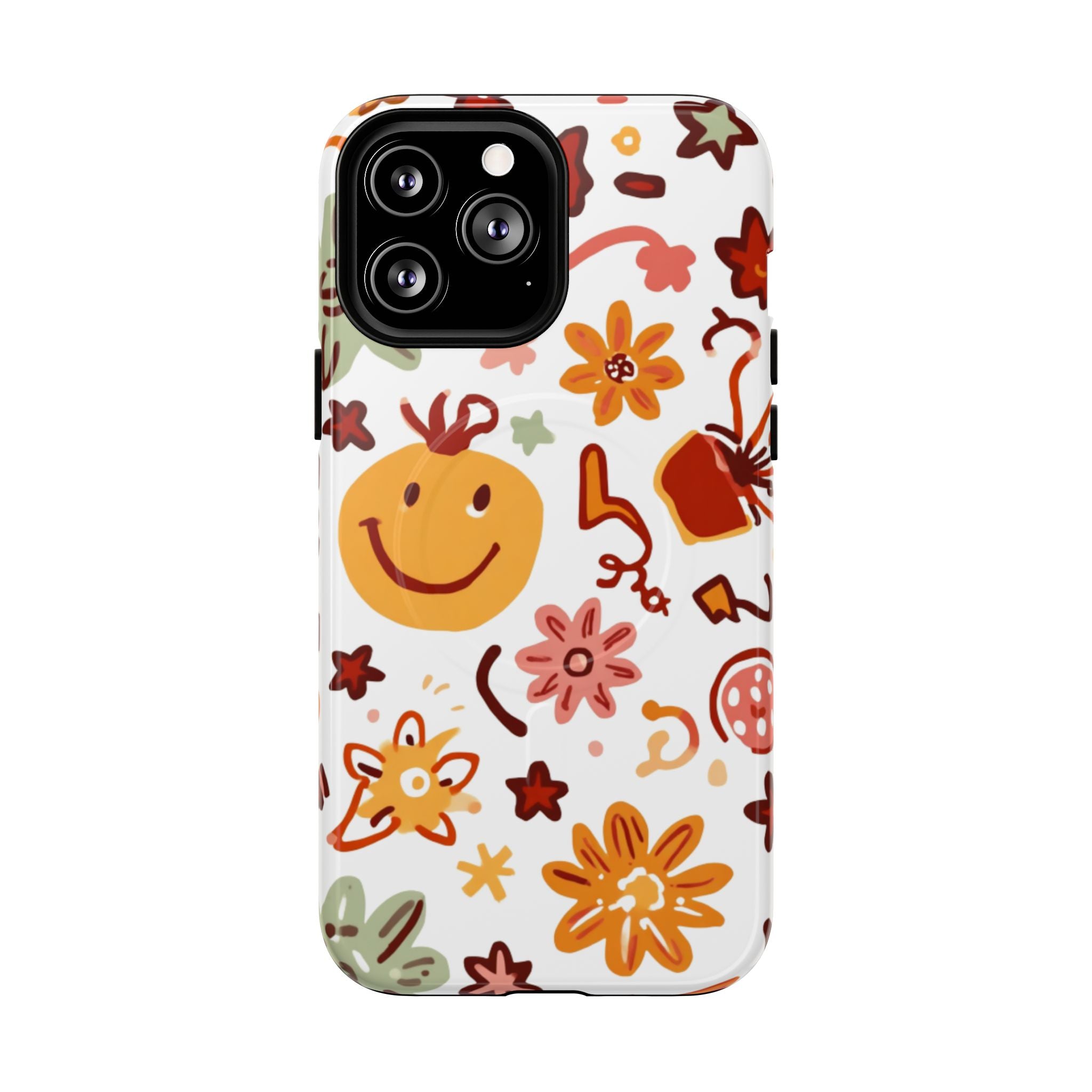 Retro Groovy Phone Case, Smiley Face Phone Case