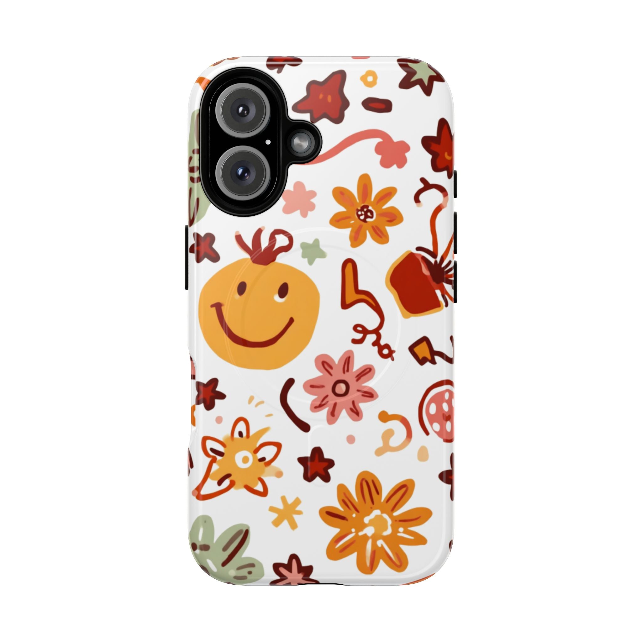 Retro Groovy Phone Case, Smiley Face Phone Case