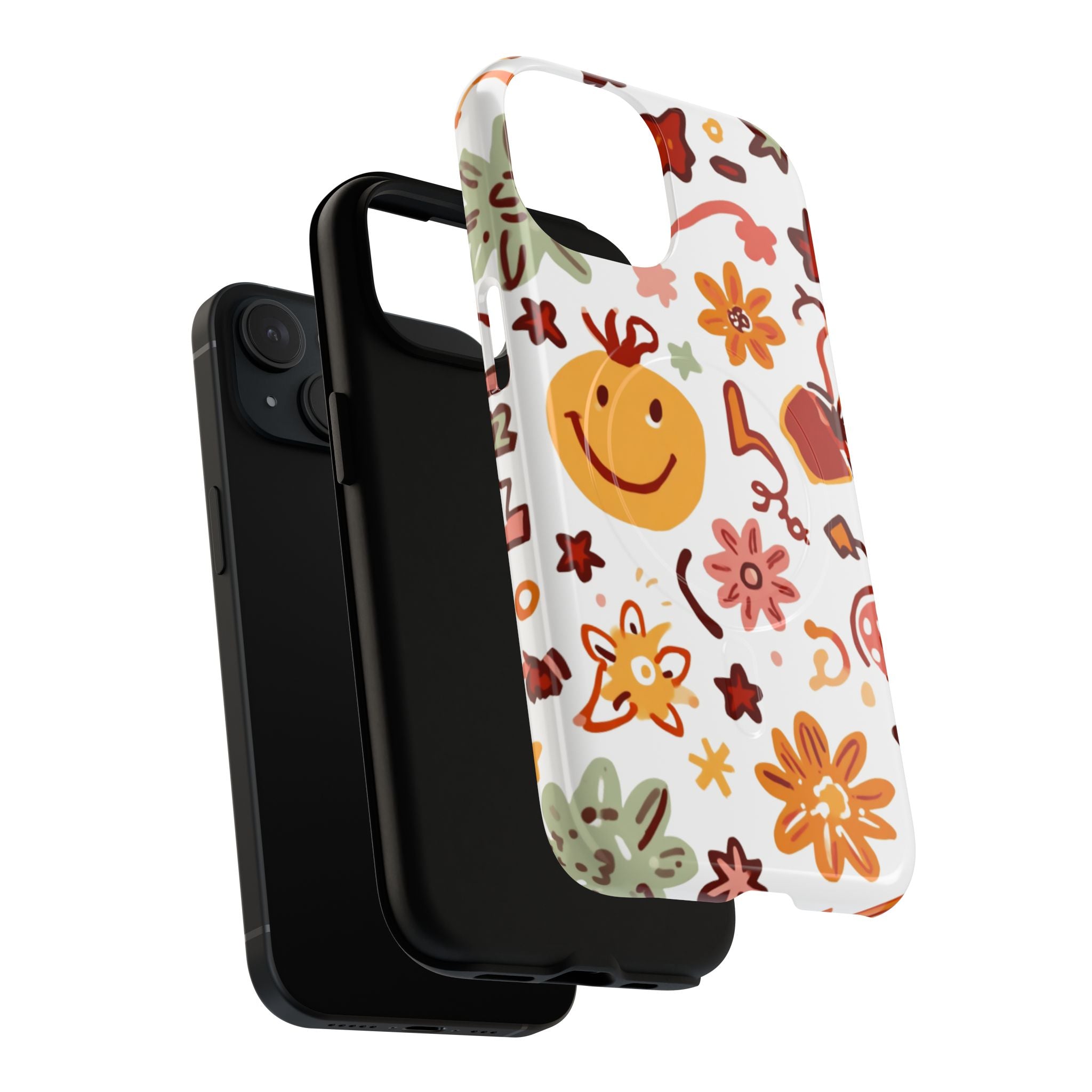 Retro Groovy Phone Case, Smiley Face Phone Case
