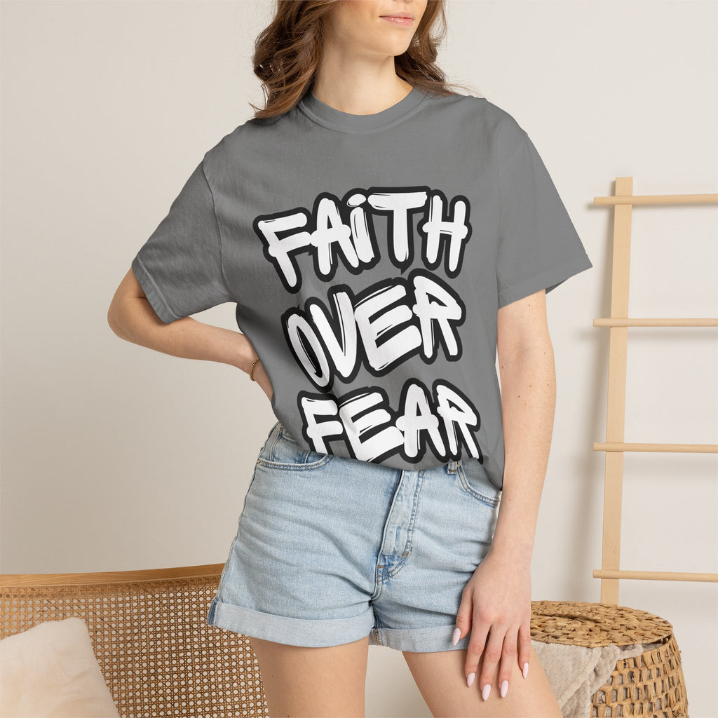 Faith Over Fear T-Shirt — Inspirational Christian Graphic Tee