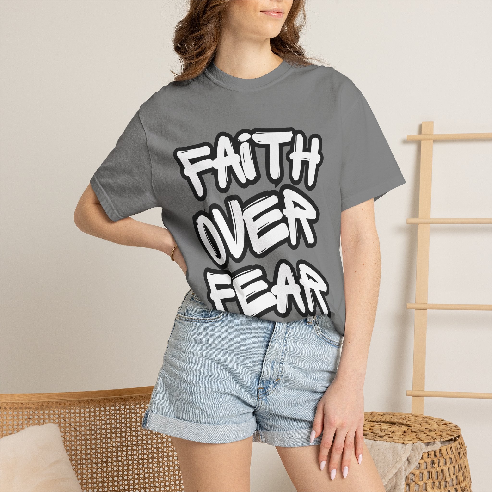 Faith Over Fear T-Shirt — Inspirational Christian Graphic Tee