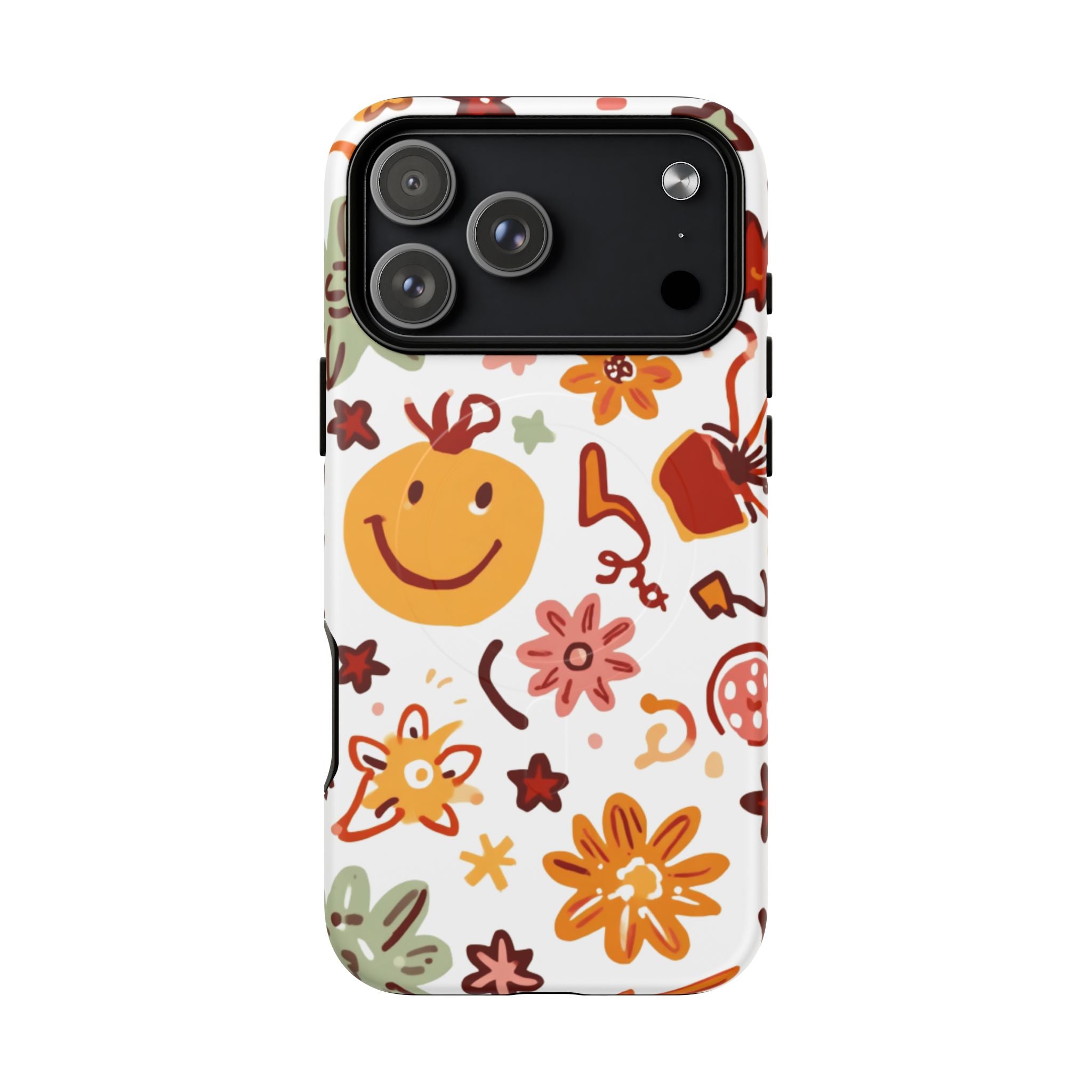 Retro Groovy Phone Case, Smiley Face Phone Case