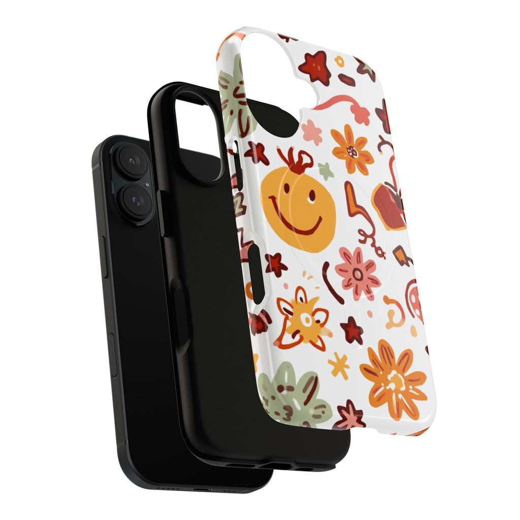 Retro Groovy Phone Case, Smiley Face Phone Case