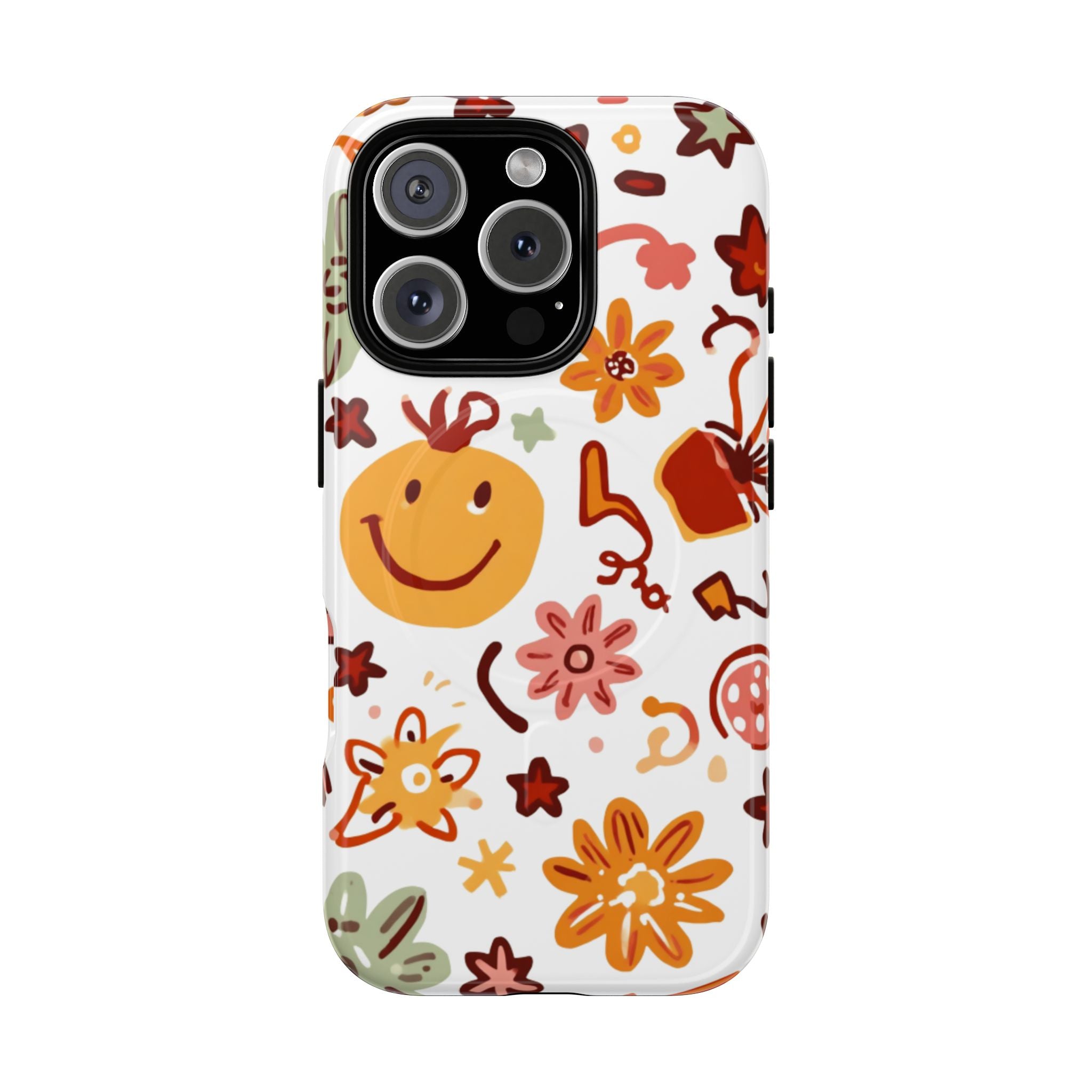 Retro Groovy Phone Case, Smiley Face Phone Case