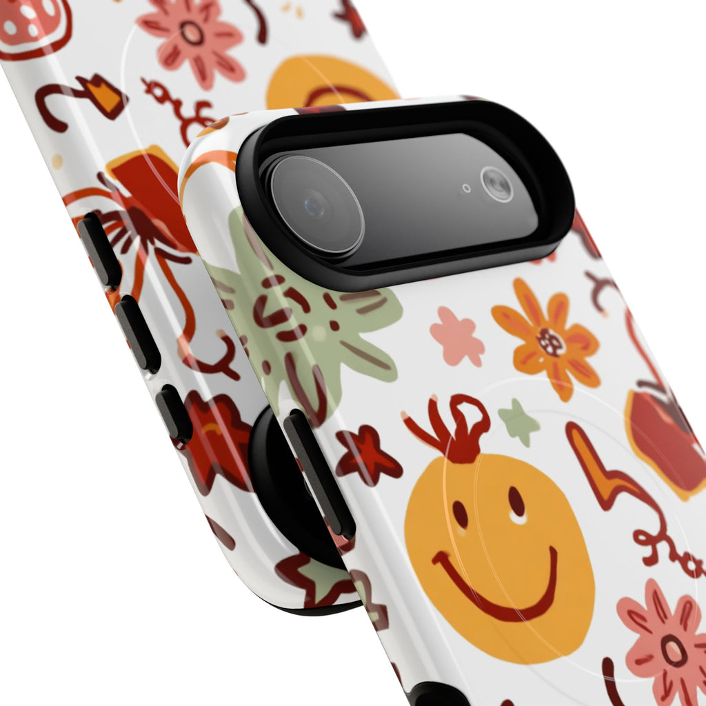 Retro Groovy Phone Case, Smiley Face Phone Case