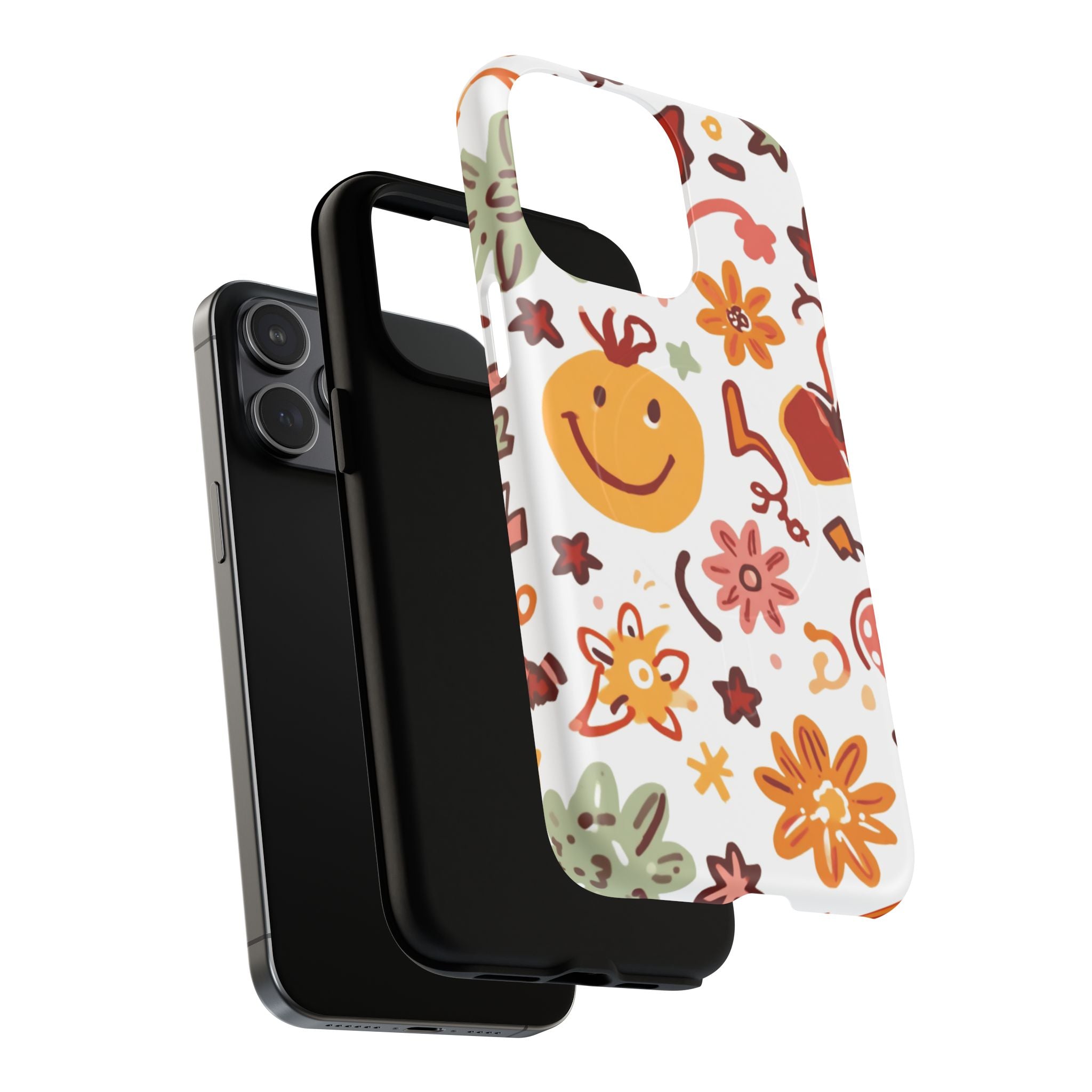 Retro Groovy Phone Case, Smiley Face Phone Case
