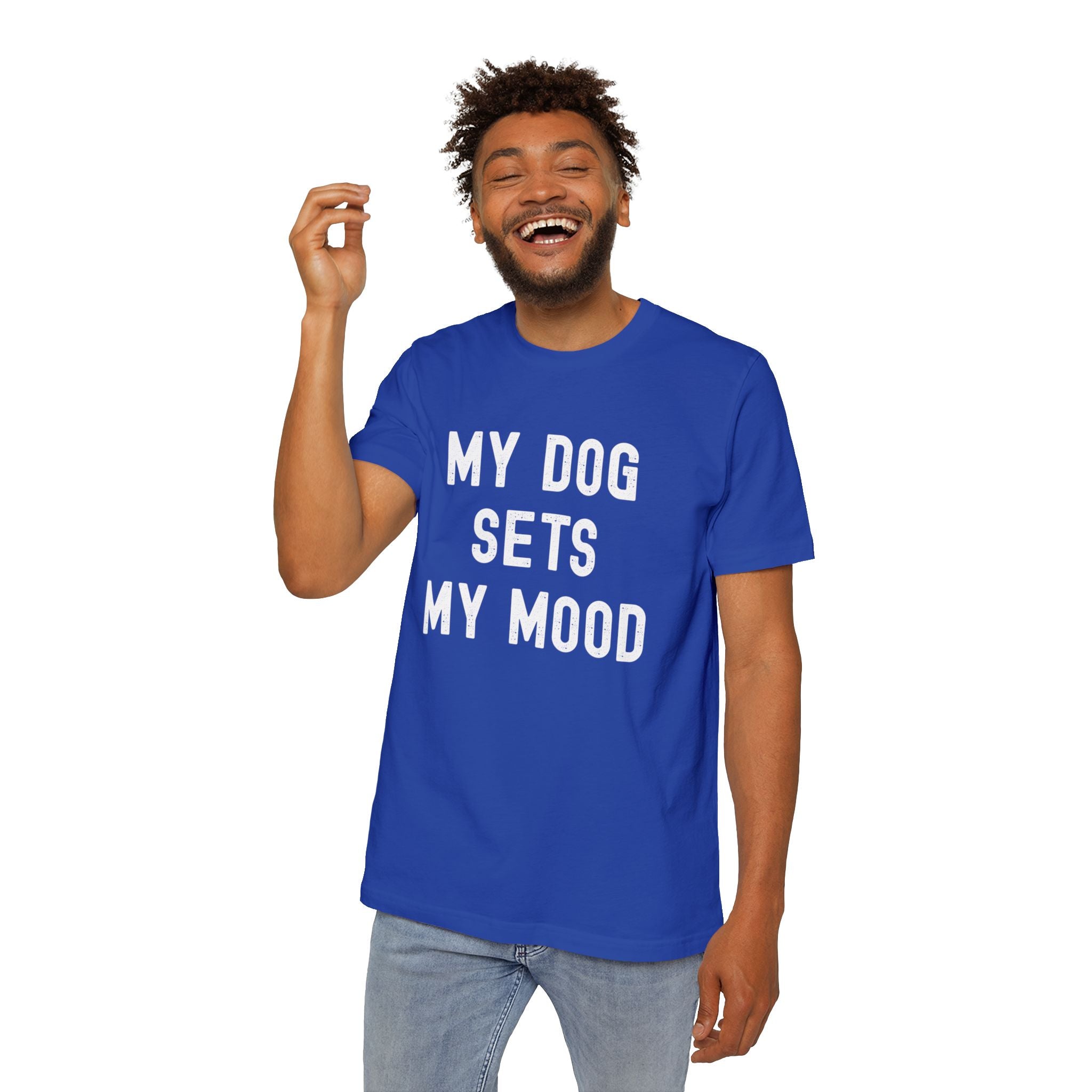 Dog Lover T-Shirt — My Dog Sets My Mood | Funny Dog Lover Graphic Tee | Unisex Pet Lover Shirt | Cute Gift for Dog Moms & Dog Dads