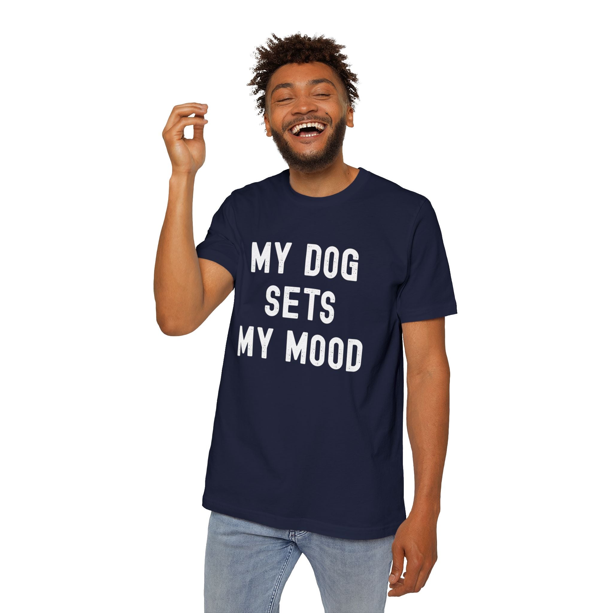 Dog Lover T-Shirt — My Dog Sets My Mood | Funny Dog Lover Graphic Tee | Unisex Pet Lover Shirt | Cute Gift for Dog Moms & Dog Dads