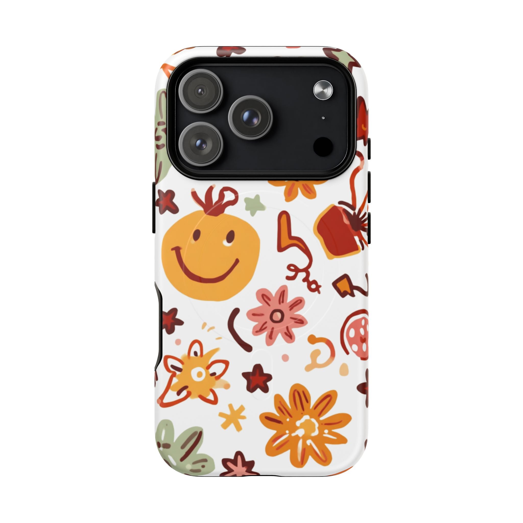 Retro Groovy Phone Case, Smiley Face Phone Case