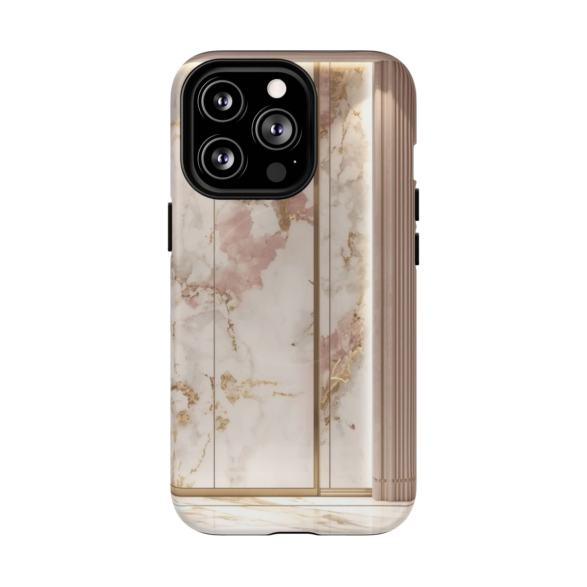 Marble Blush Tough Magnetic Phone Case, Rose Gold Marble Protective Cover