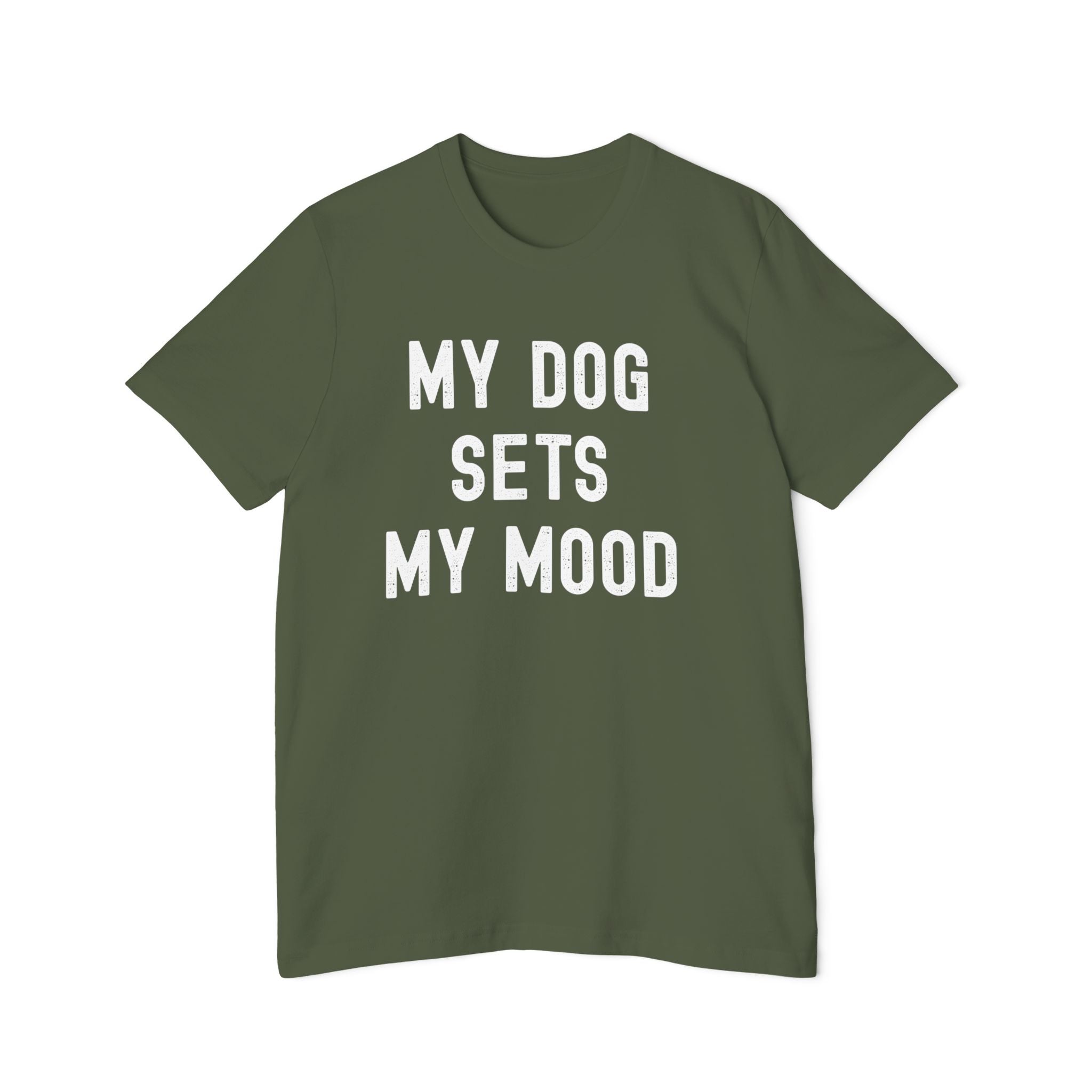 Dog Lover T-Shirt — My Dog Sets My Mood | Funny Dog Lover Graphic Tee | Unisex Pet Lover Shirt | Cute Gift for Dog Moms & Dog Dads