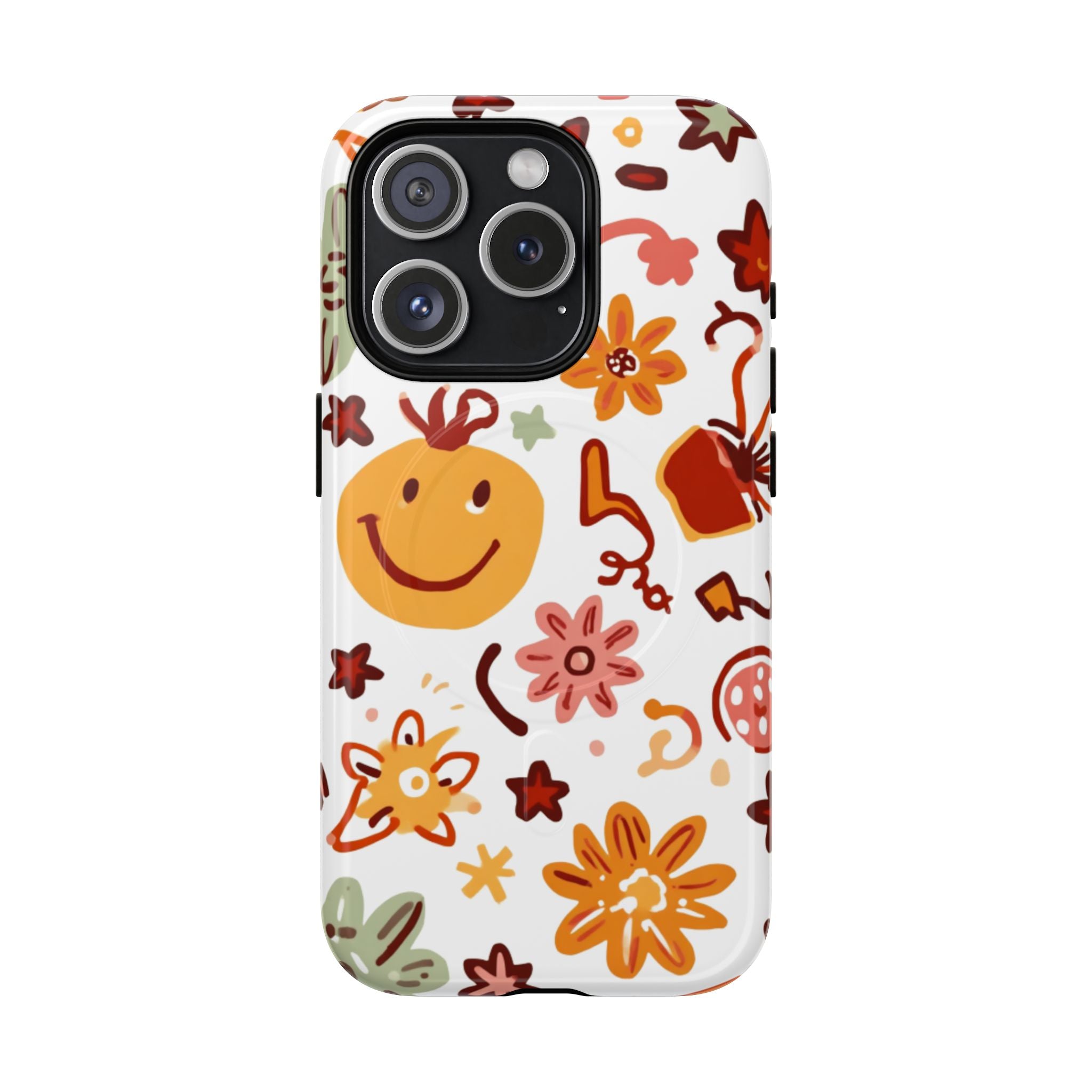 Retro Groovy Phone Case, Smiley Face Phone Case