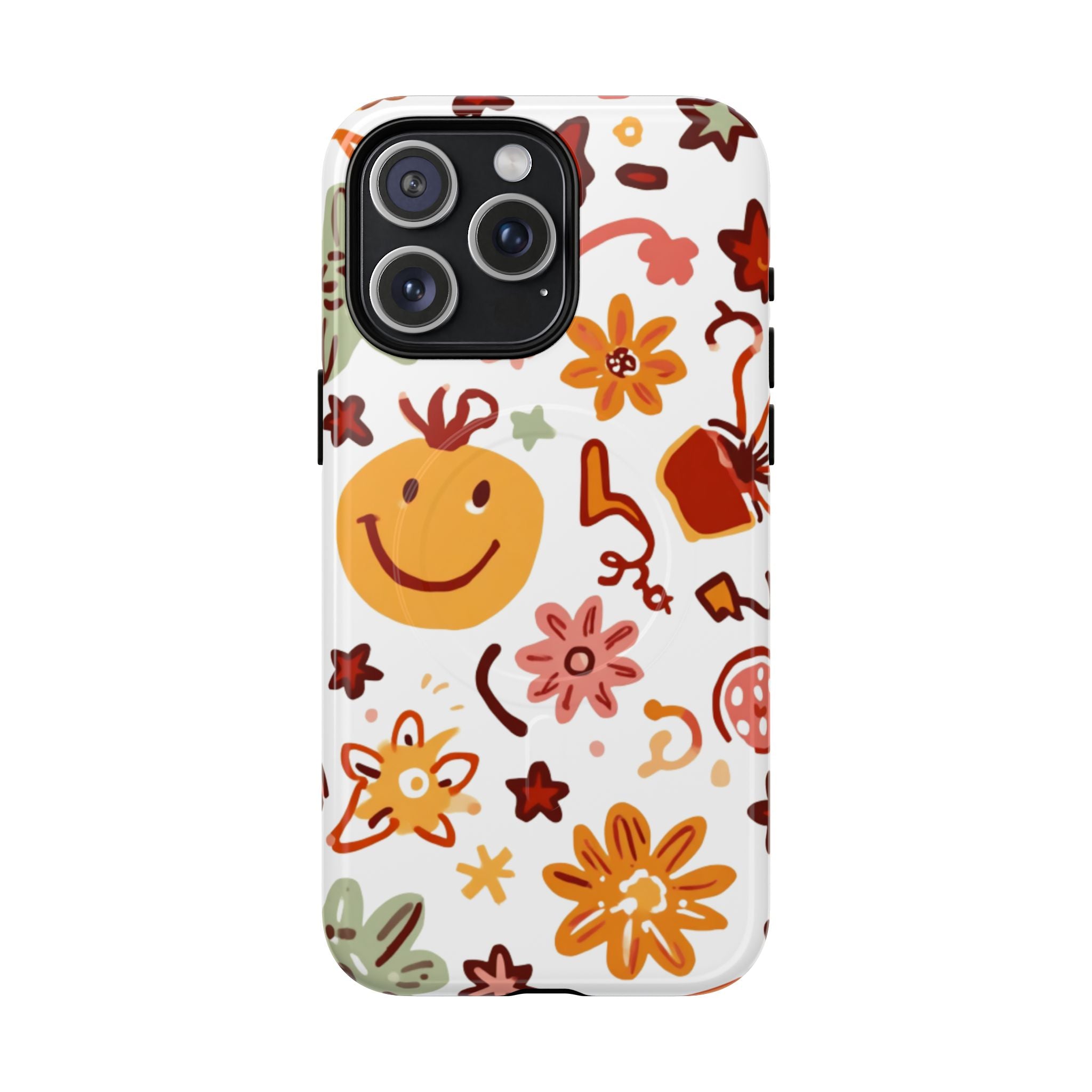 Retro Groovy Phone Case, Smiley Face Phone Case