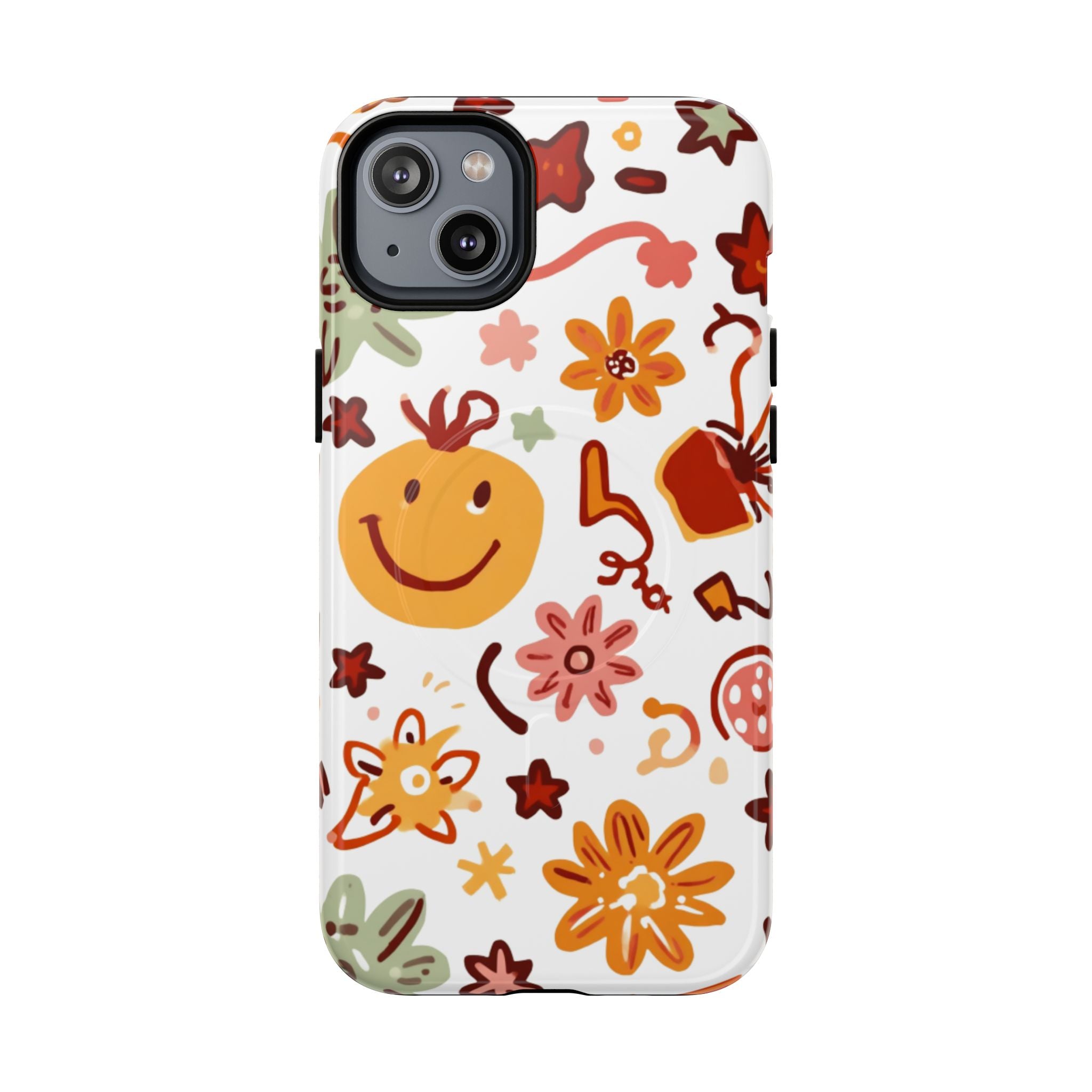 Retro Groovy Phone Case, Smiley Face Phone Case