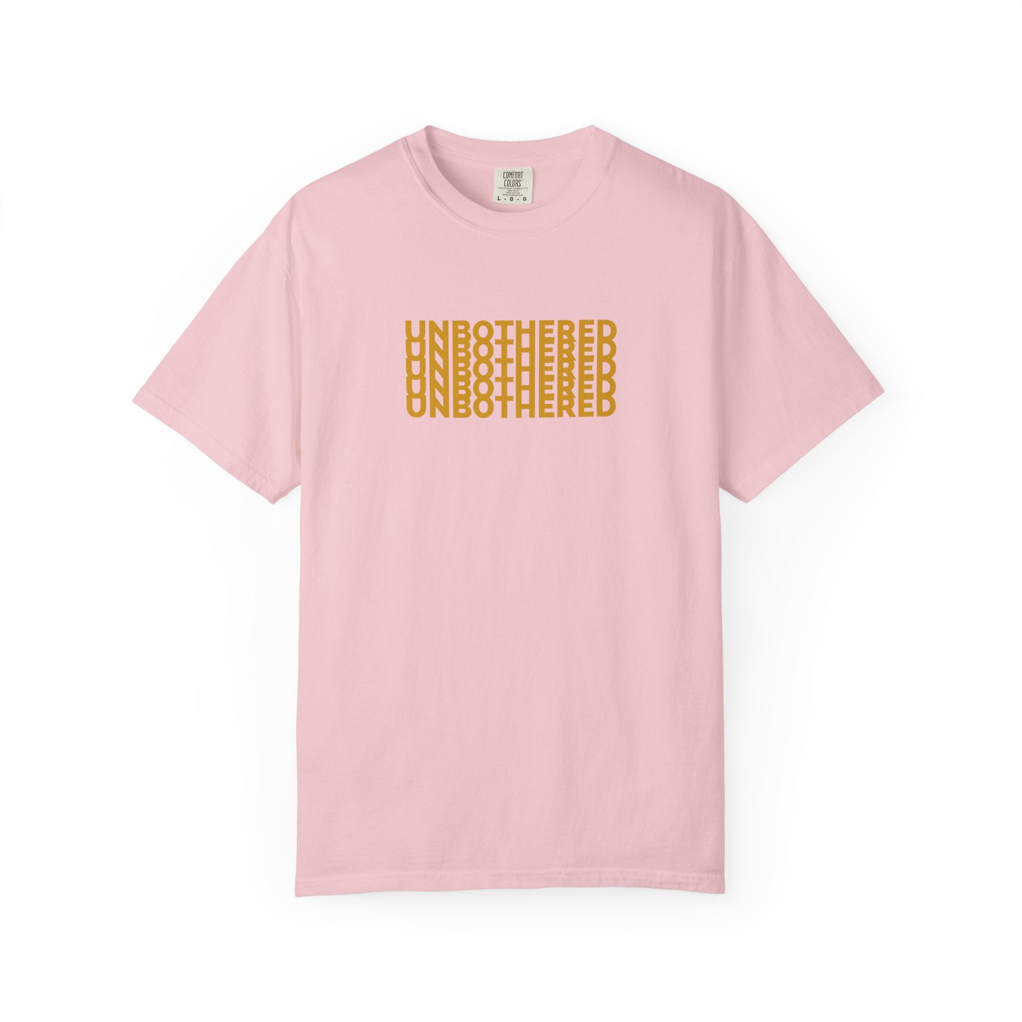 Unbothered Graphic T-Shirt — Minimal Stacked Text Tee