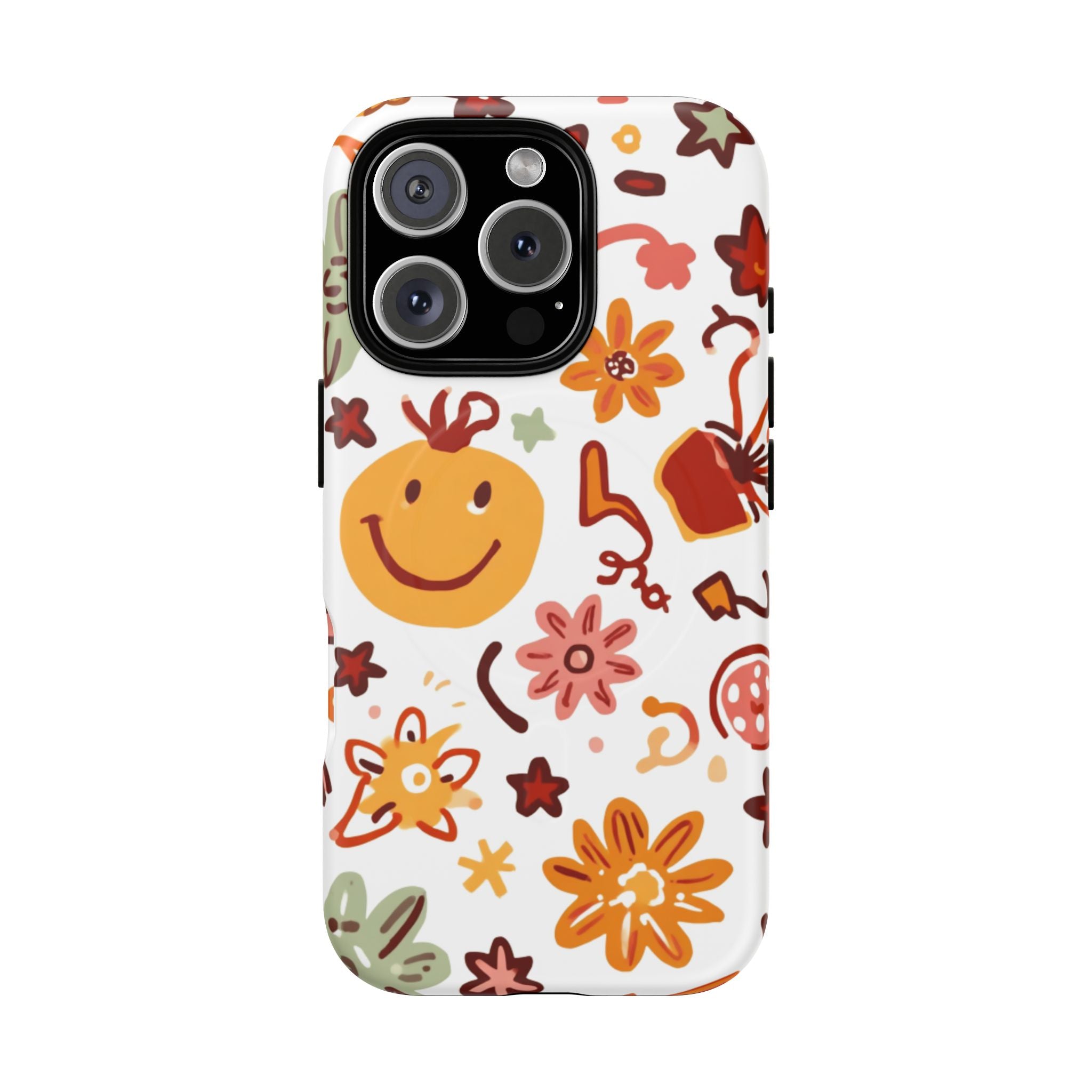 Retro Groovy Phone Case, Smiley Face Phone Case