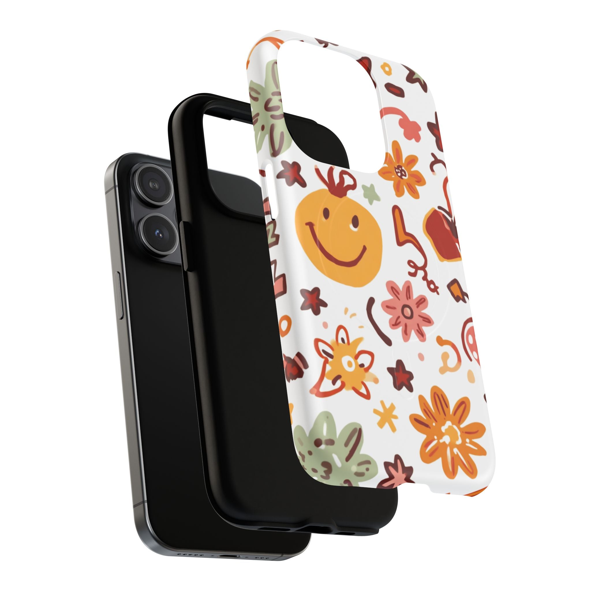 Retro Groovy Phone Case, Smiley Face Phone Case