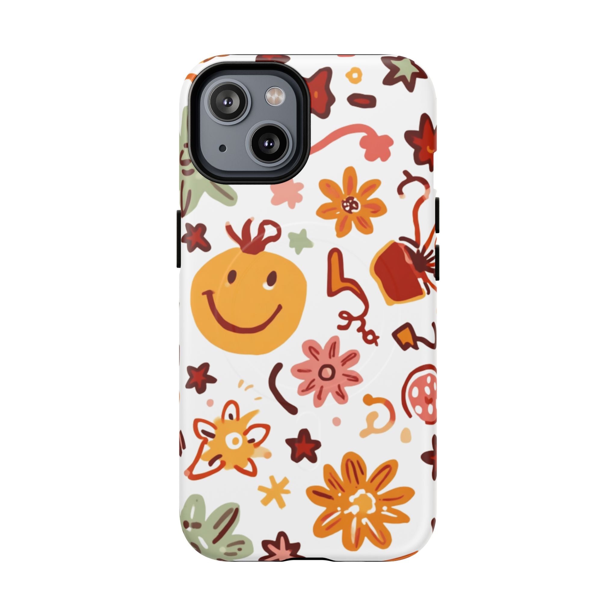 Retro Groovy Phone Case, Smiley Face Phone Case