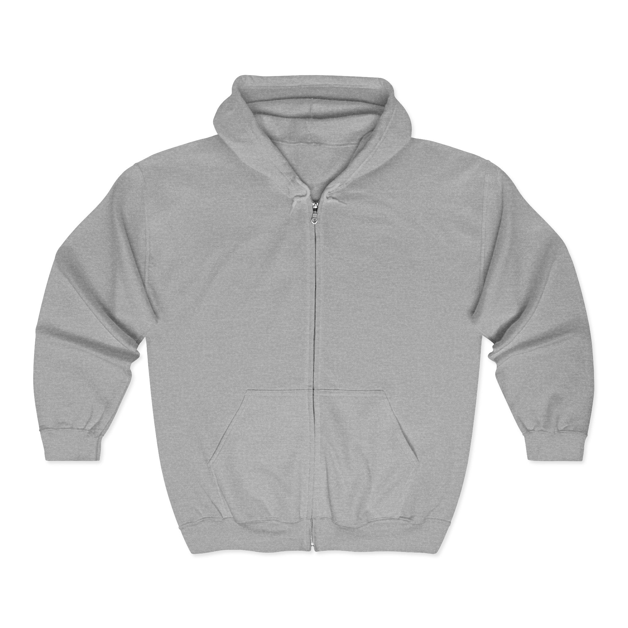 Unisex Grow Through What You Go Through Zip Hoodie — Inspirational Pastel Script Full-Zip Sweatshirt