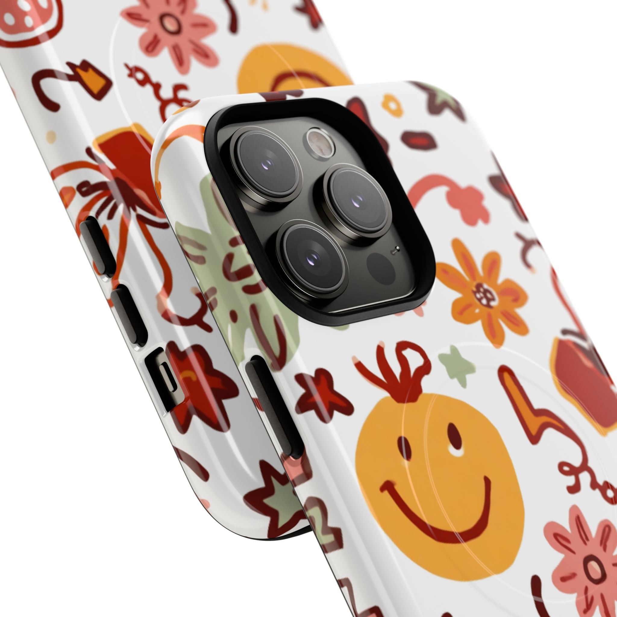Retro Groovy Phone Case, Smiley Face Phone Case