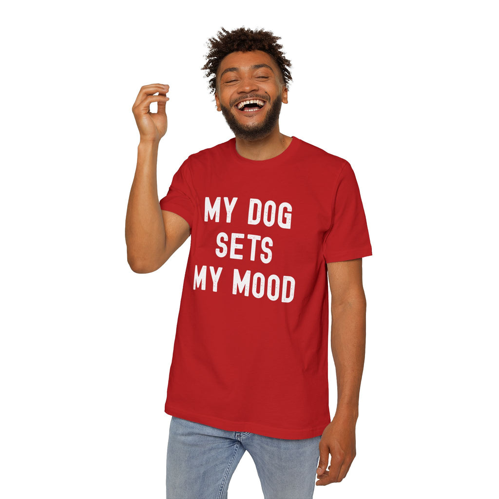 Dog Lover T-Shirt — My Dog Sets My Mood | Funny Dog Lover Graphic Tee | Unisex Pet Lover Shirt | Cute Gift for Dog Moms & Dog Dads