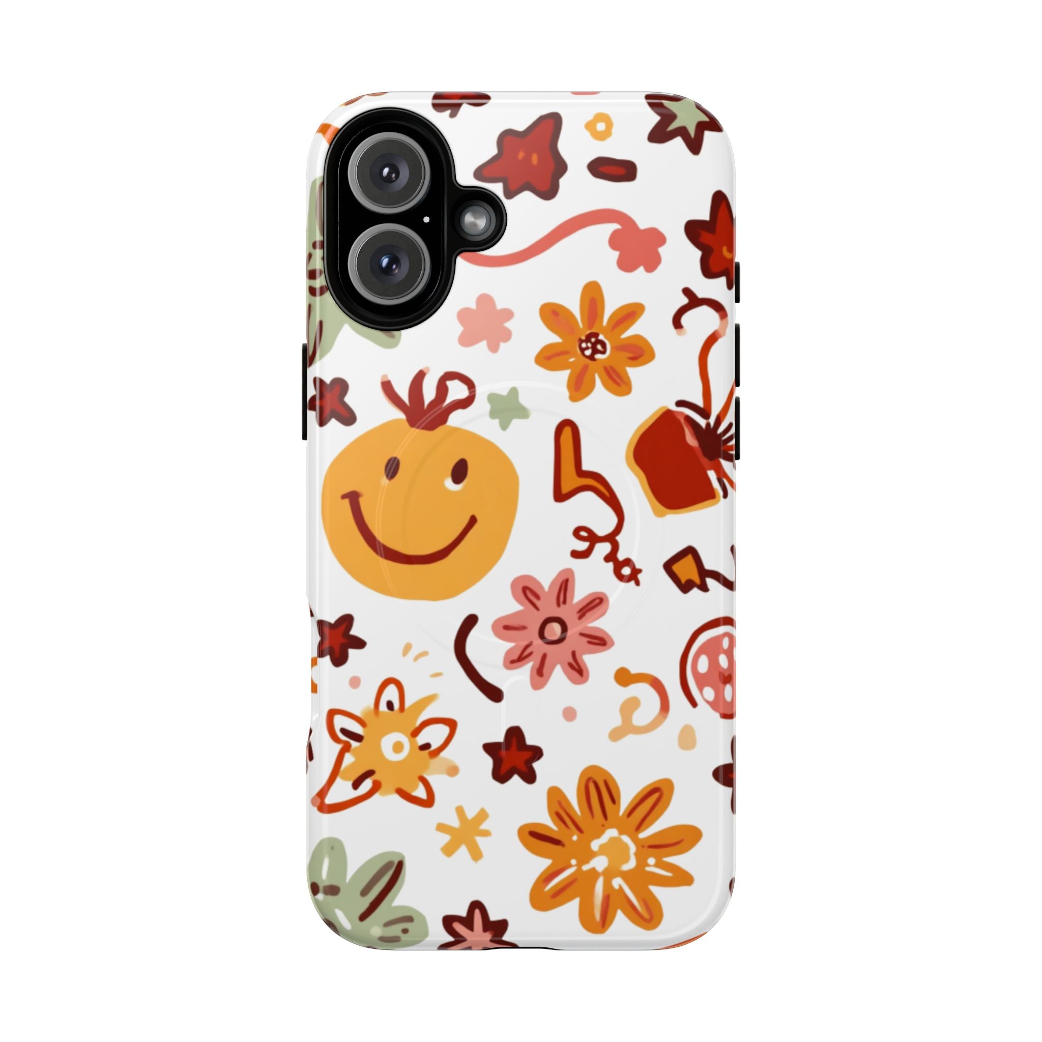 Retro Groovy Phone Case, Smiley Face Phone Case