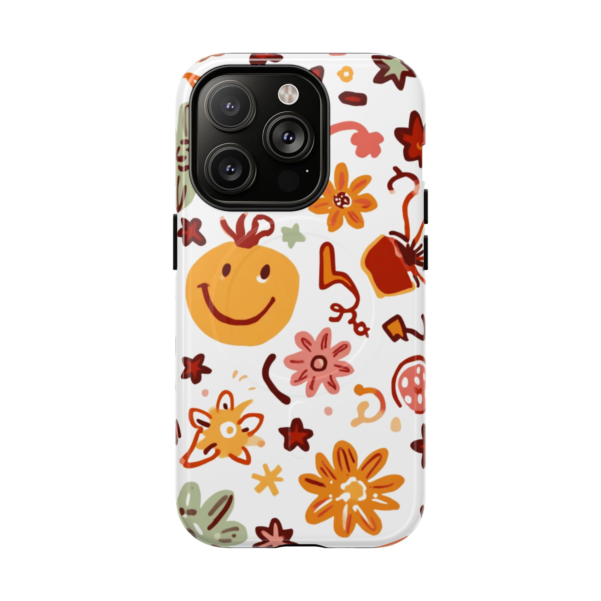 Retro Groovy Phone Case, Smiley Face Phone Case