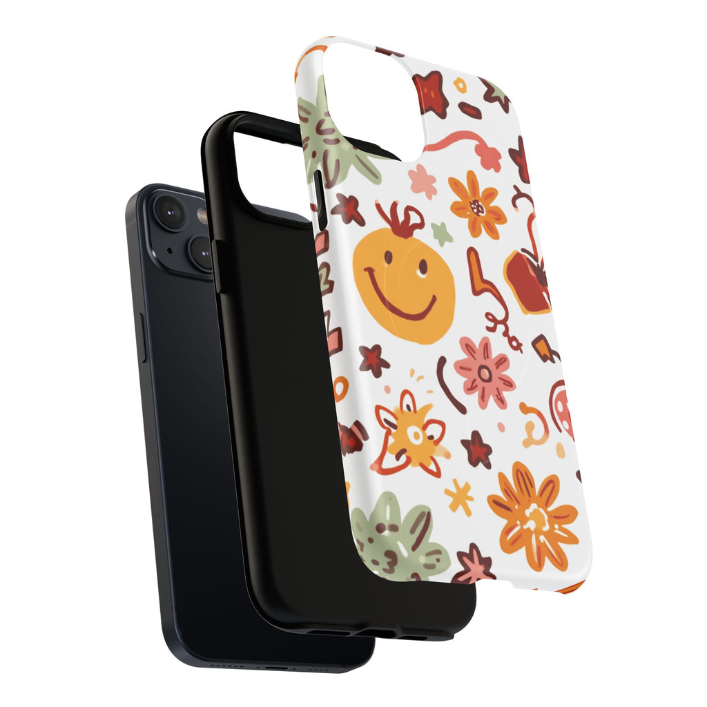 Retro Groovy Phone Case, Smiley Face Phone Case