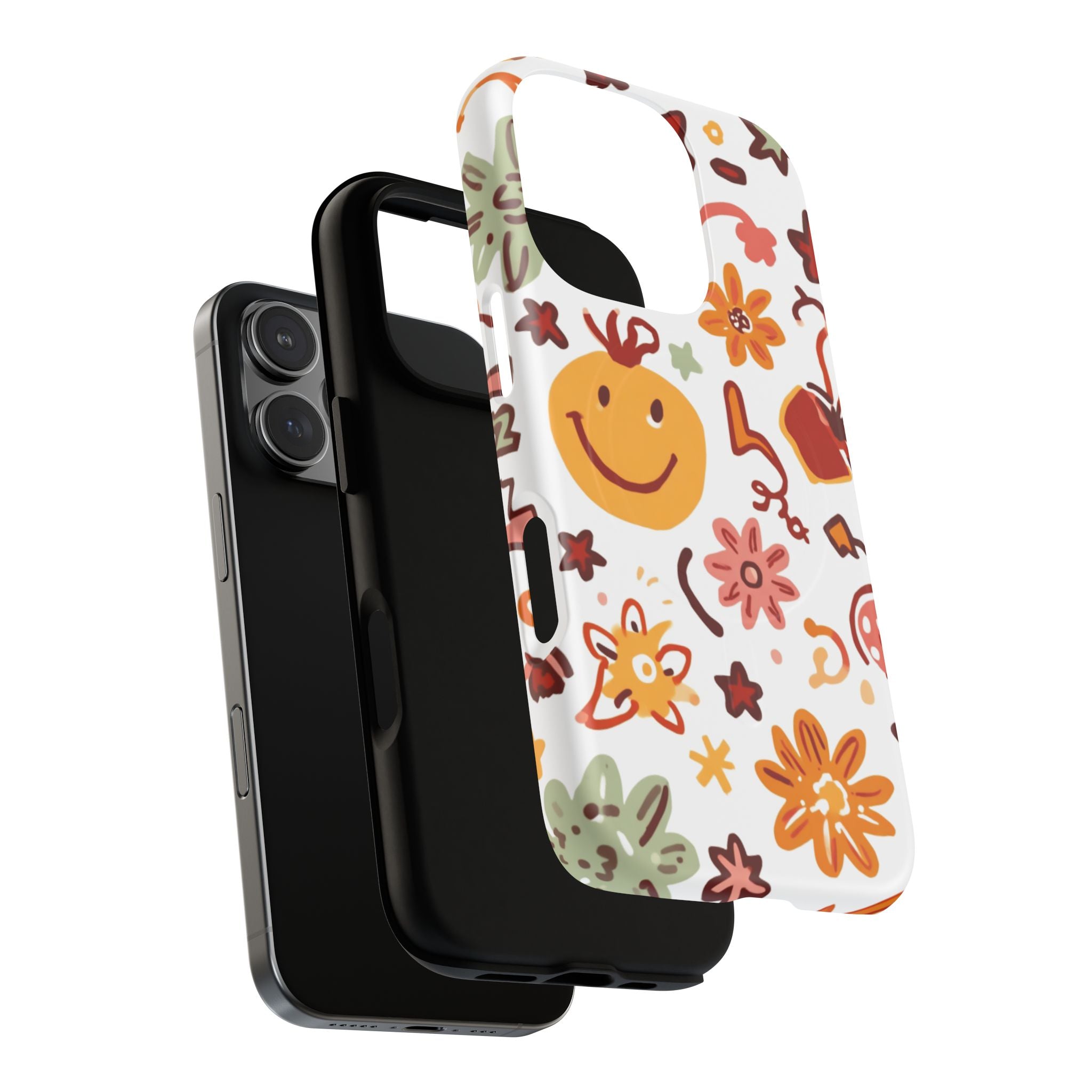 Retro Groovy Phone Case, Smiley Face Phone Case