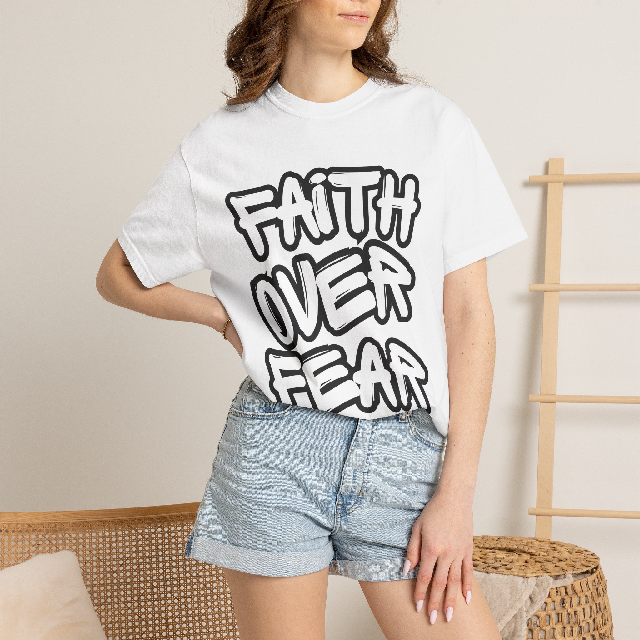 Faith Over Fear T-Shirt — Inspirational Christian Graphic Tee