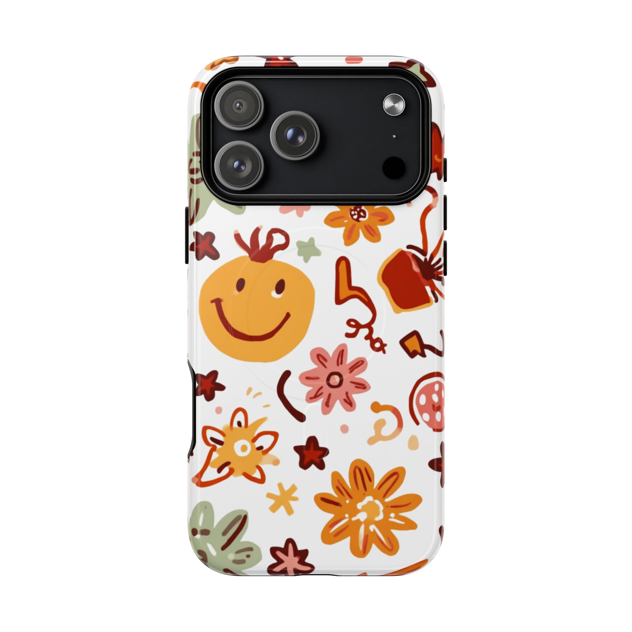Retro Groovy Phone Case, Smiley Face Phone Case
