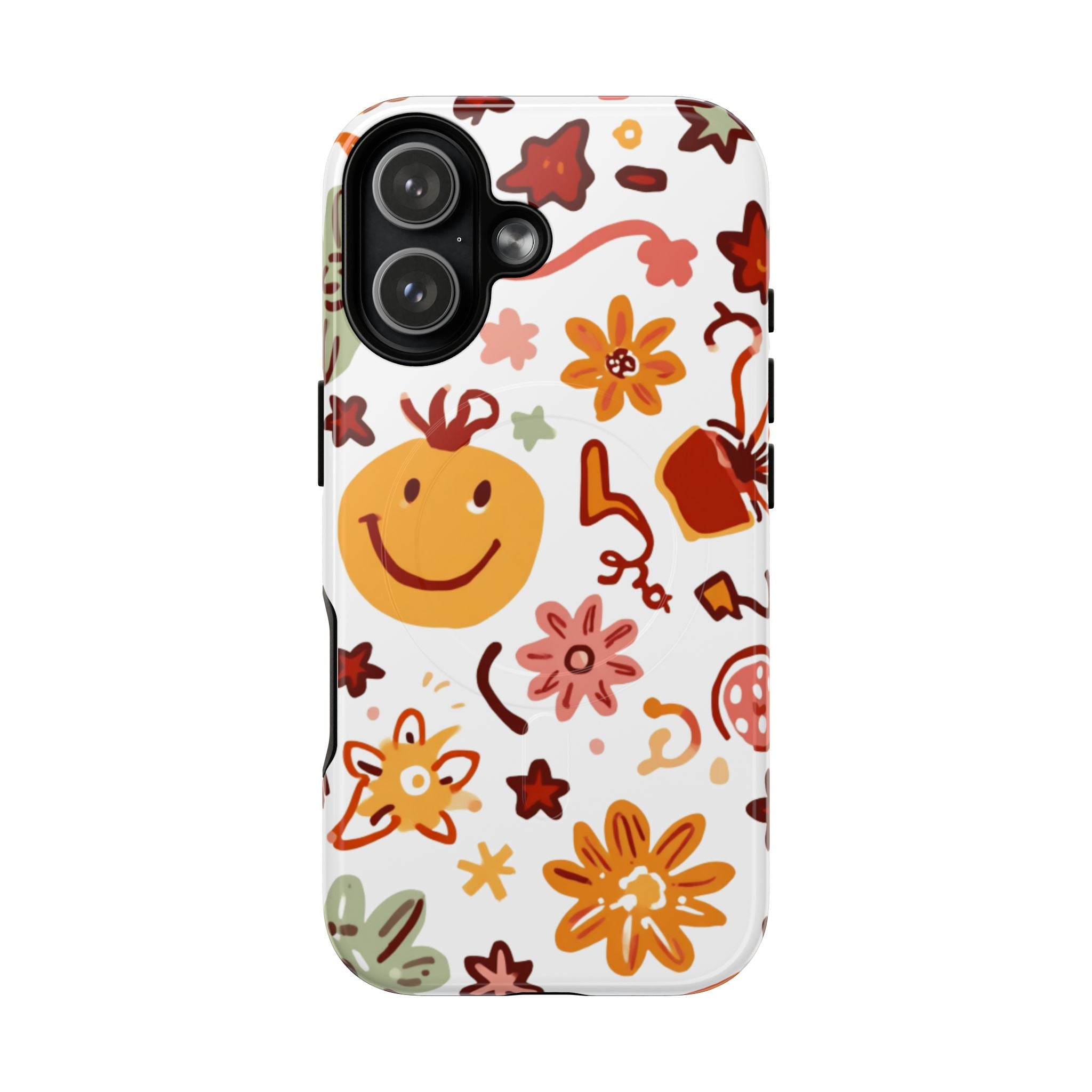 Retro Groovy Phone Case, Smiley Face Phone Case