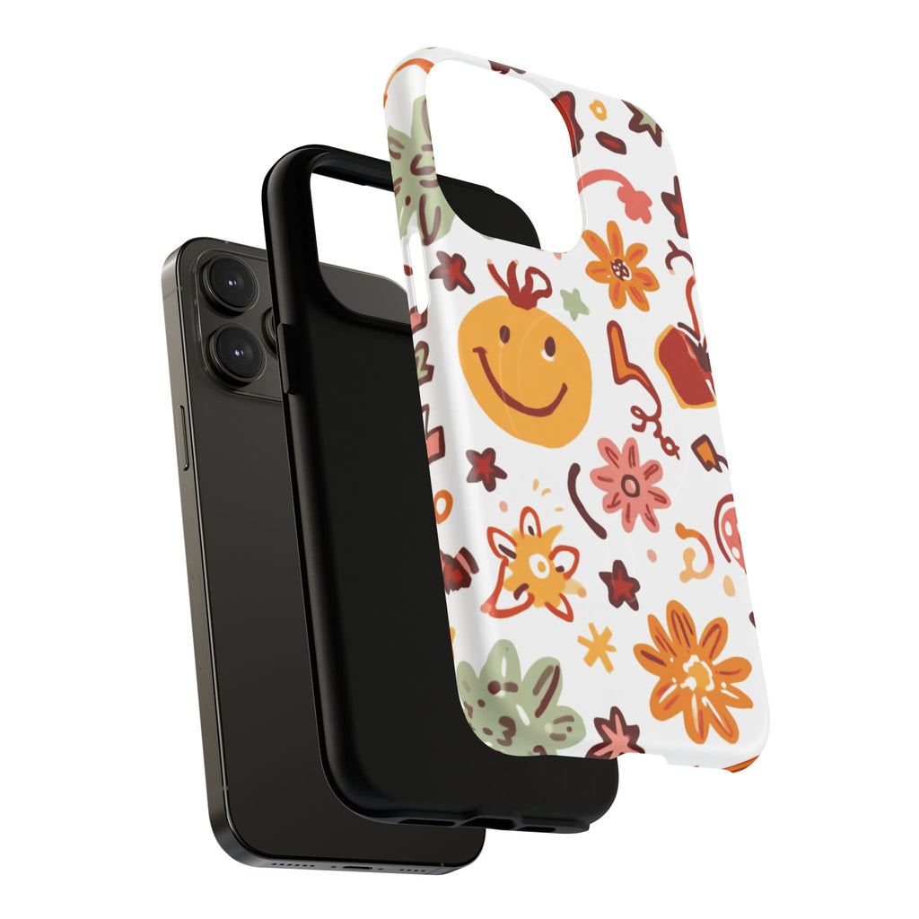Retro Groovy Phone Case, Smiley Face Phone Case