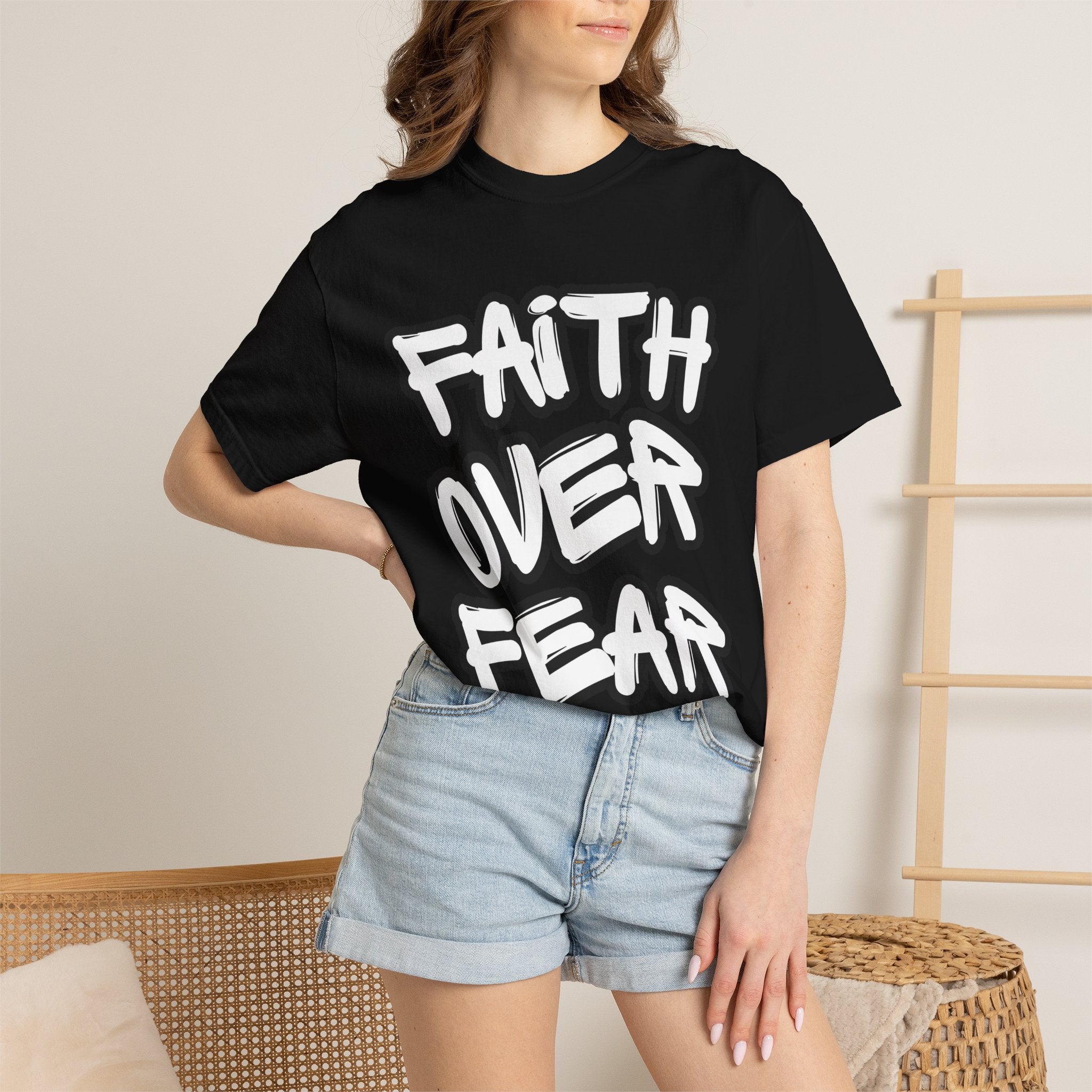 Faith Over Fear T-Shirt — Inspirational Christian Graphic Tee