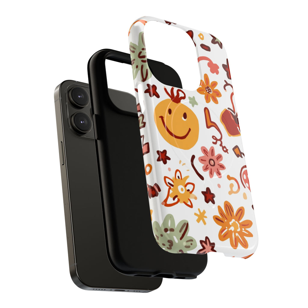 Retro Groovy Phone Case, Smiley Face Phone Case