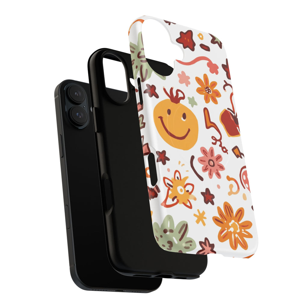 Retro Groovy Phone Case, Smiley Face Phone Case