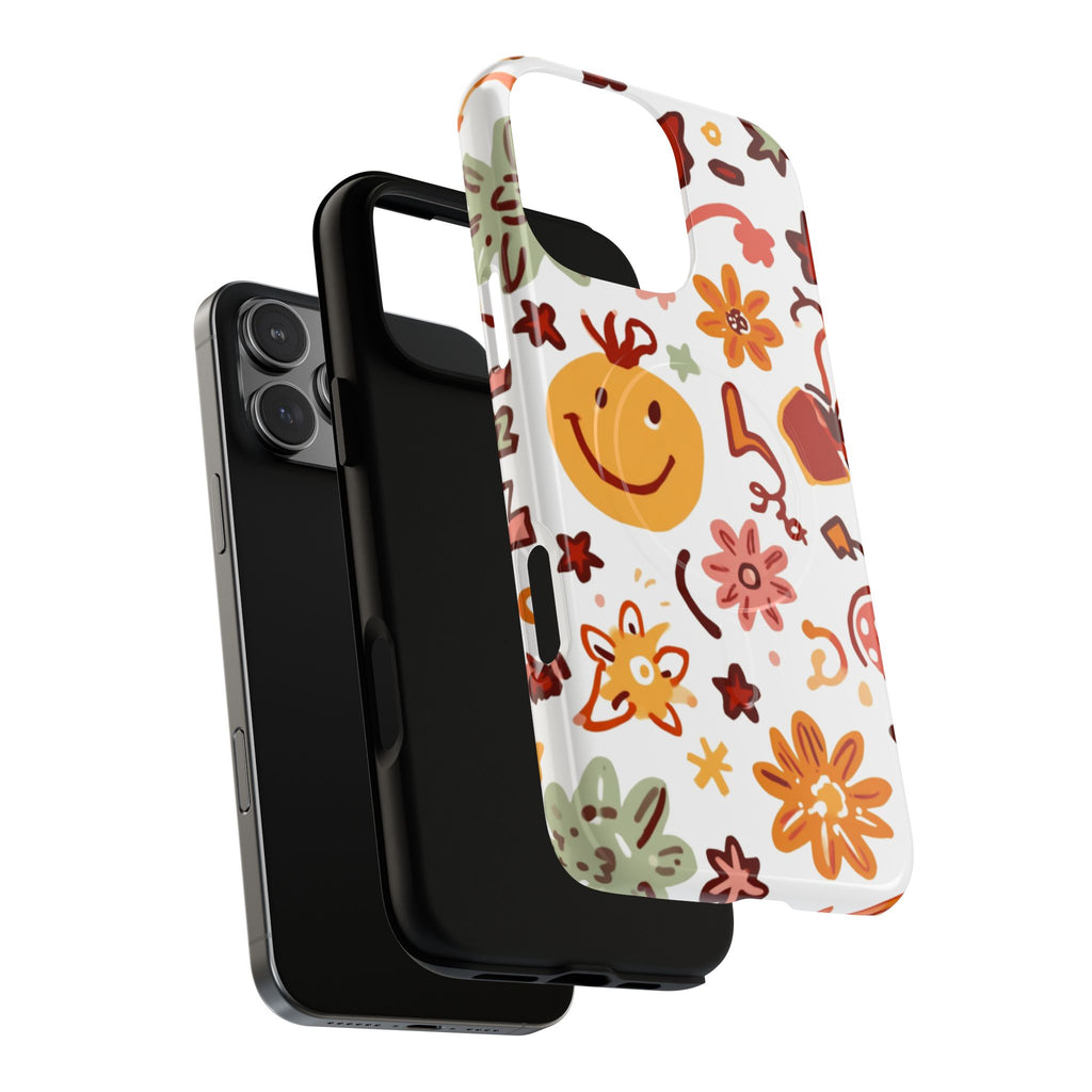Retro Groovy Phone Case, Smiley Face Phone Case