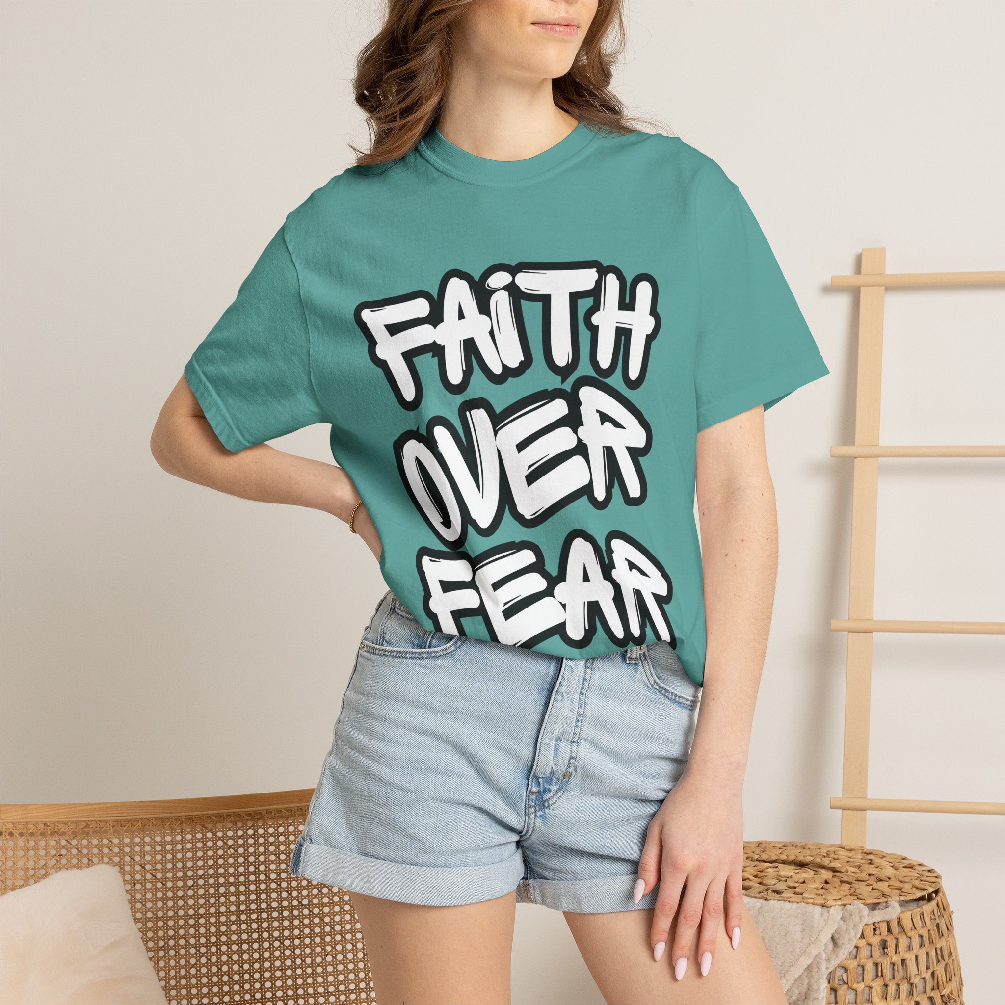 Faith Over Fear T-Shirt — Inspirational Christian Graphic Tee