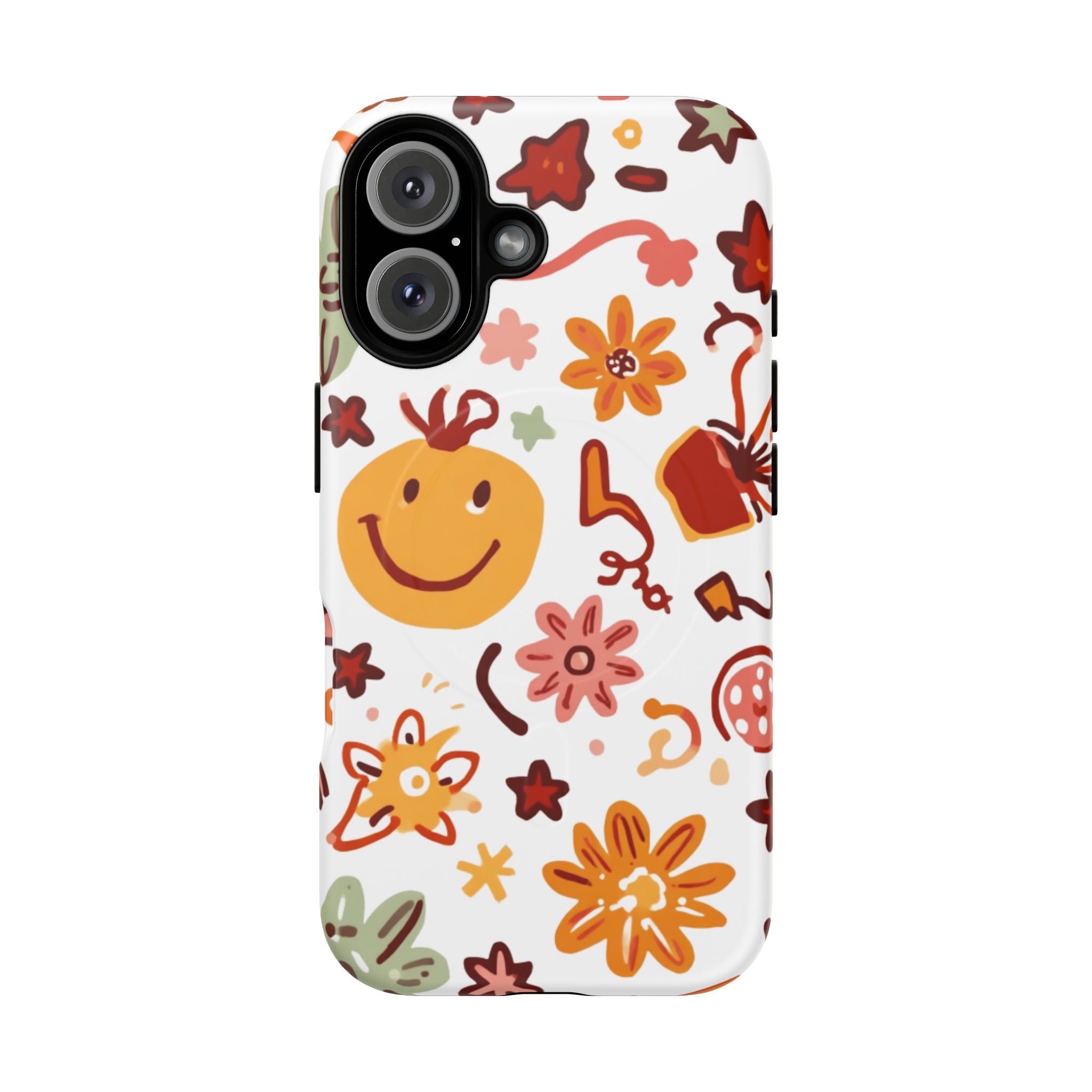 Retro Groovy Phone Case, Smiley Face Phone Case