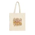No Thoughts Just Vibes Canvas Tote Bag, Funny, Retro Aesthetic Tote bag, Groovy canvas Bag