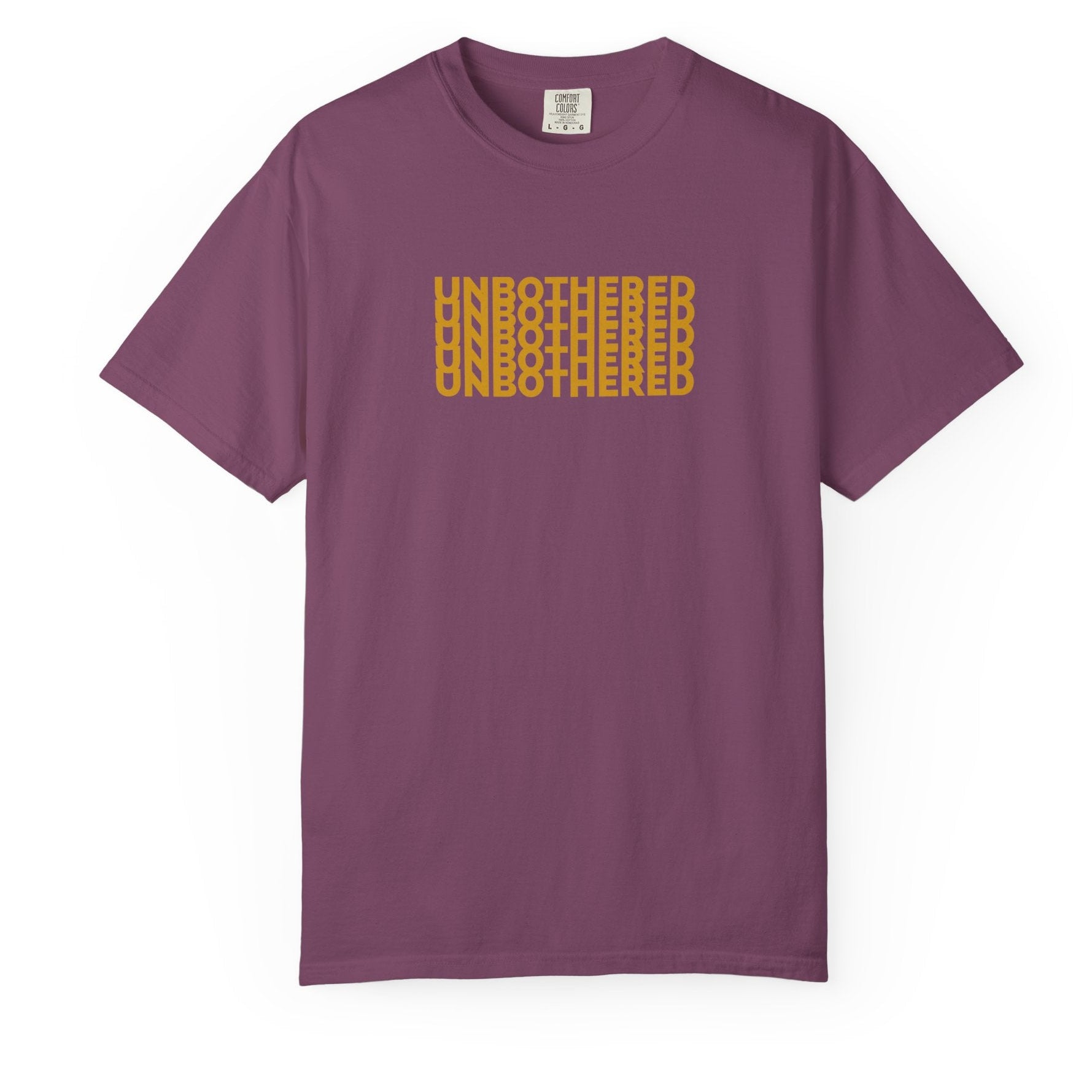 Unbothered Graphic T-Shirt — Minimal Stacked Text Tee