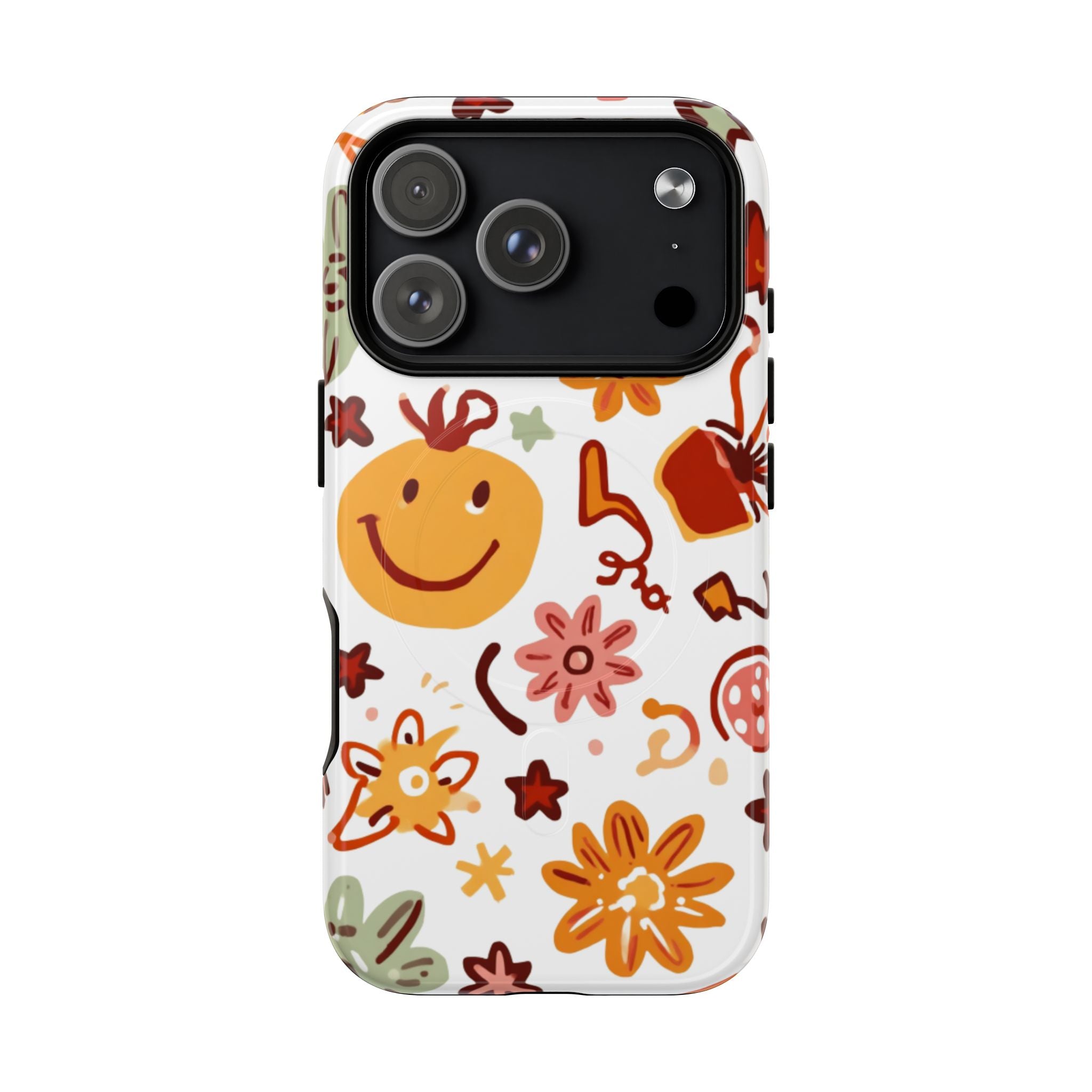 Retro Groovy Phone Case, Smiley Face Phone Case