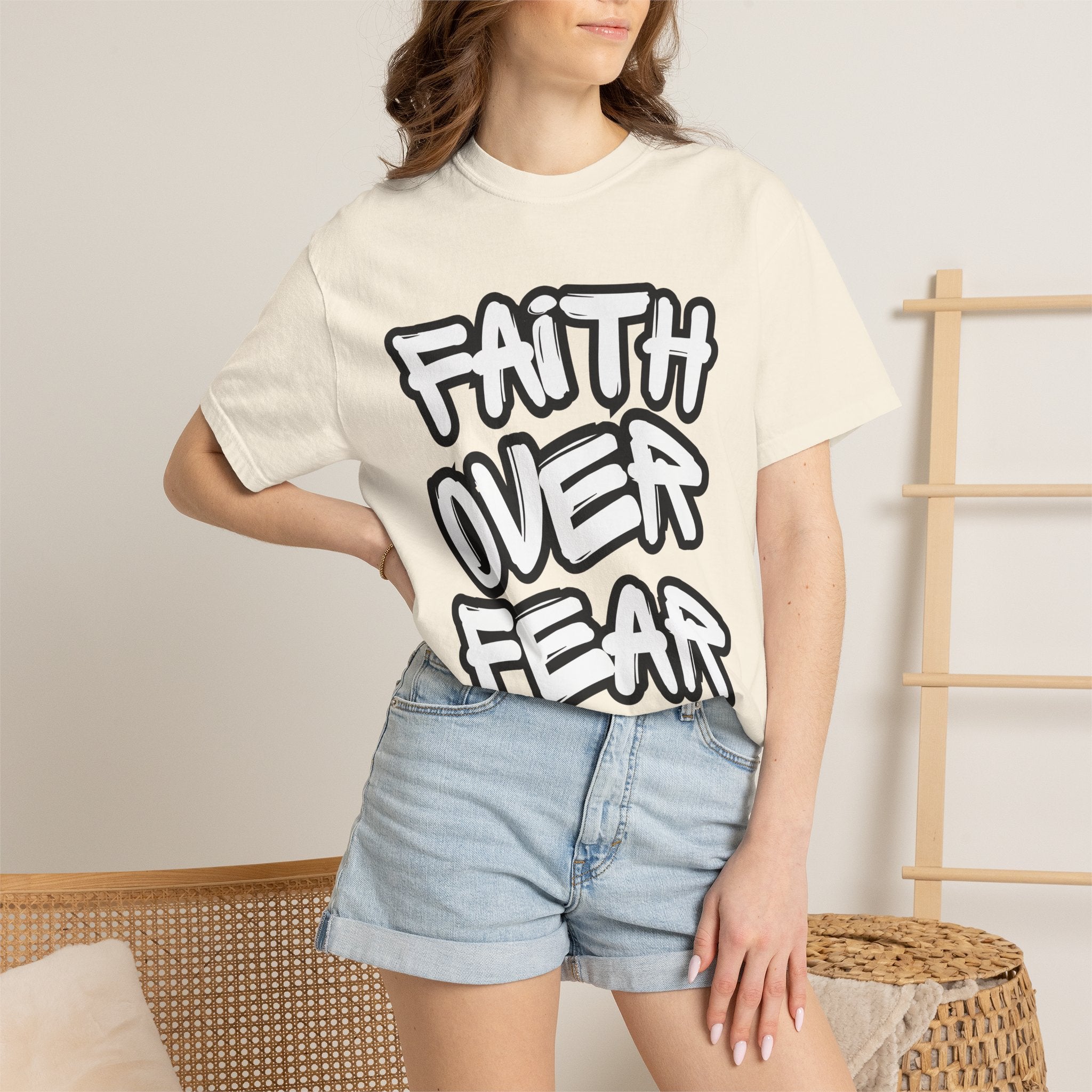Faith Over Fear T-Shirt — Inspirational Christian Graphic Tee