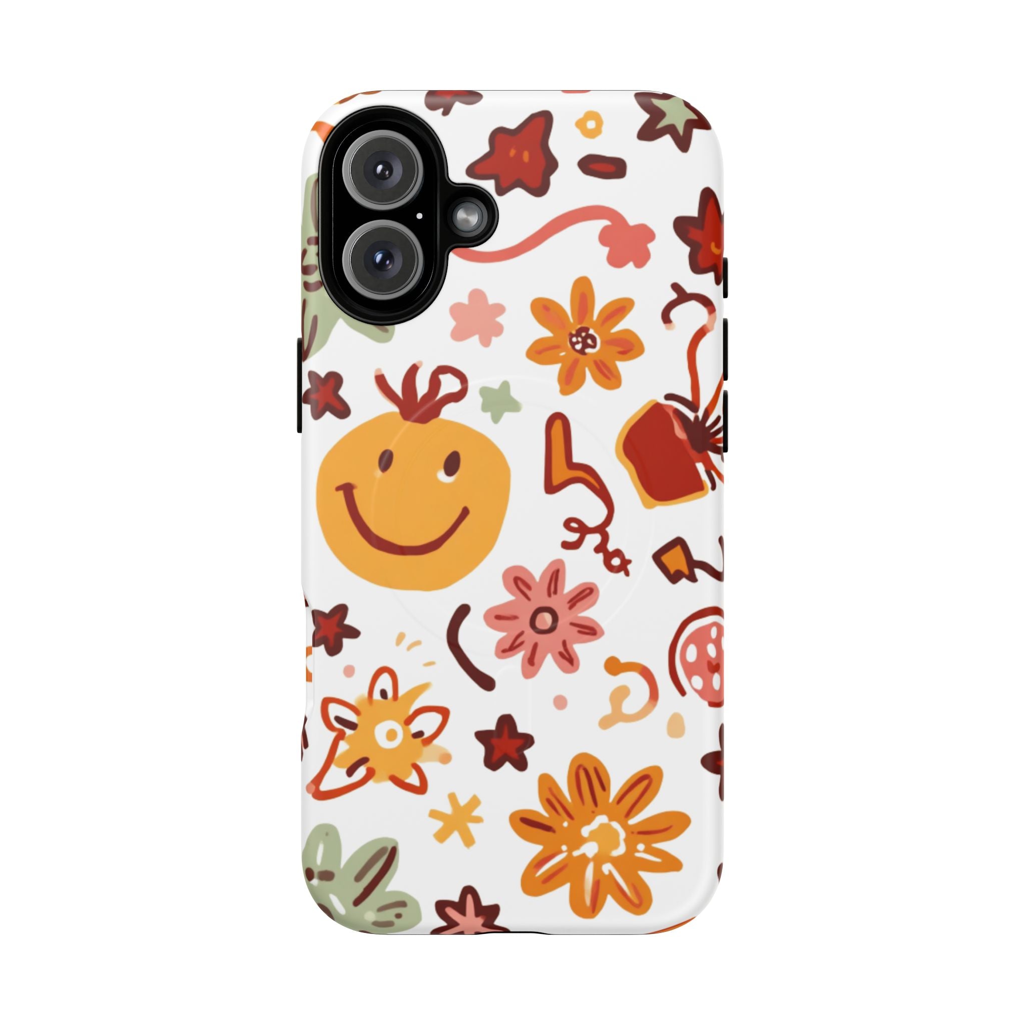 Retro Groovy Phone Case, Smiley Face Phone Case