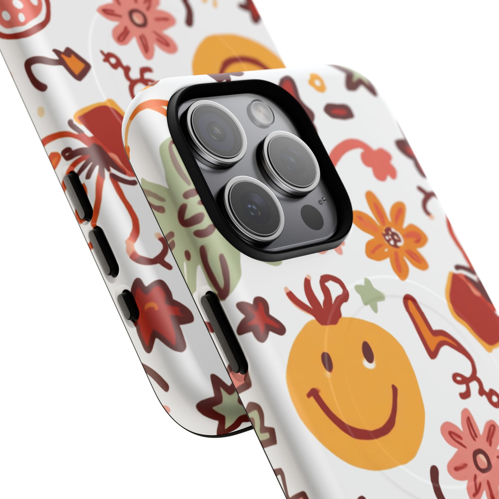 Retro Groovy Phone Case, Smiley Face Phone Case