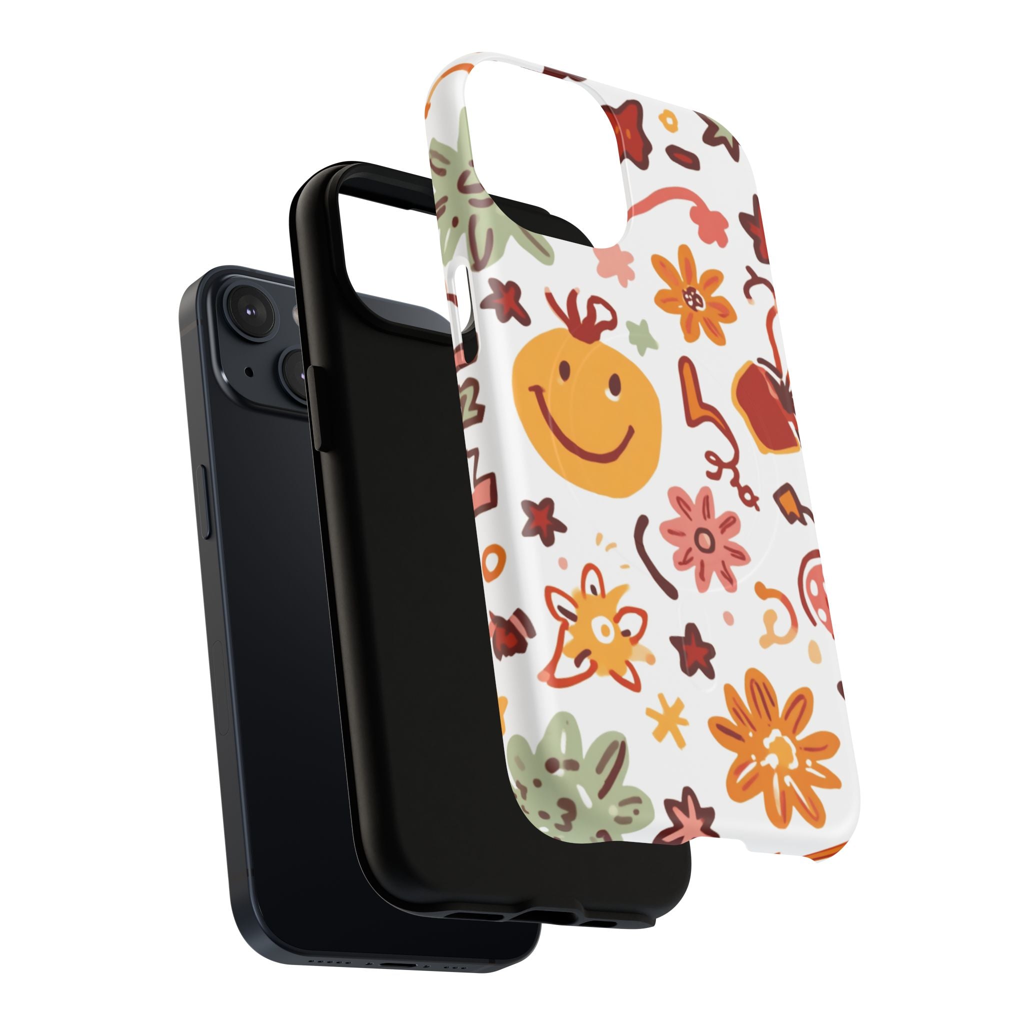 Retro Groovy Phone Case, Smiley Face Phone Case